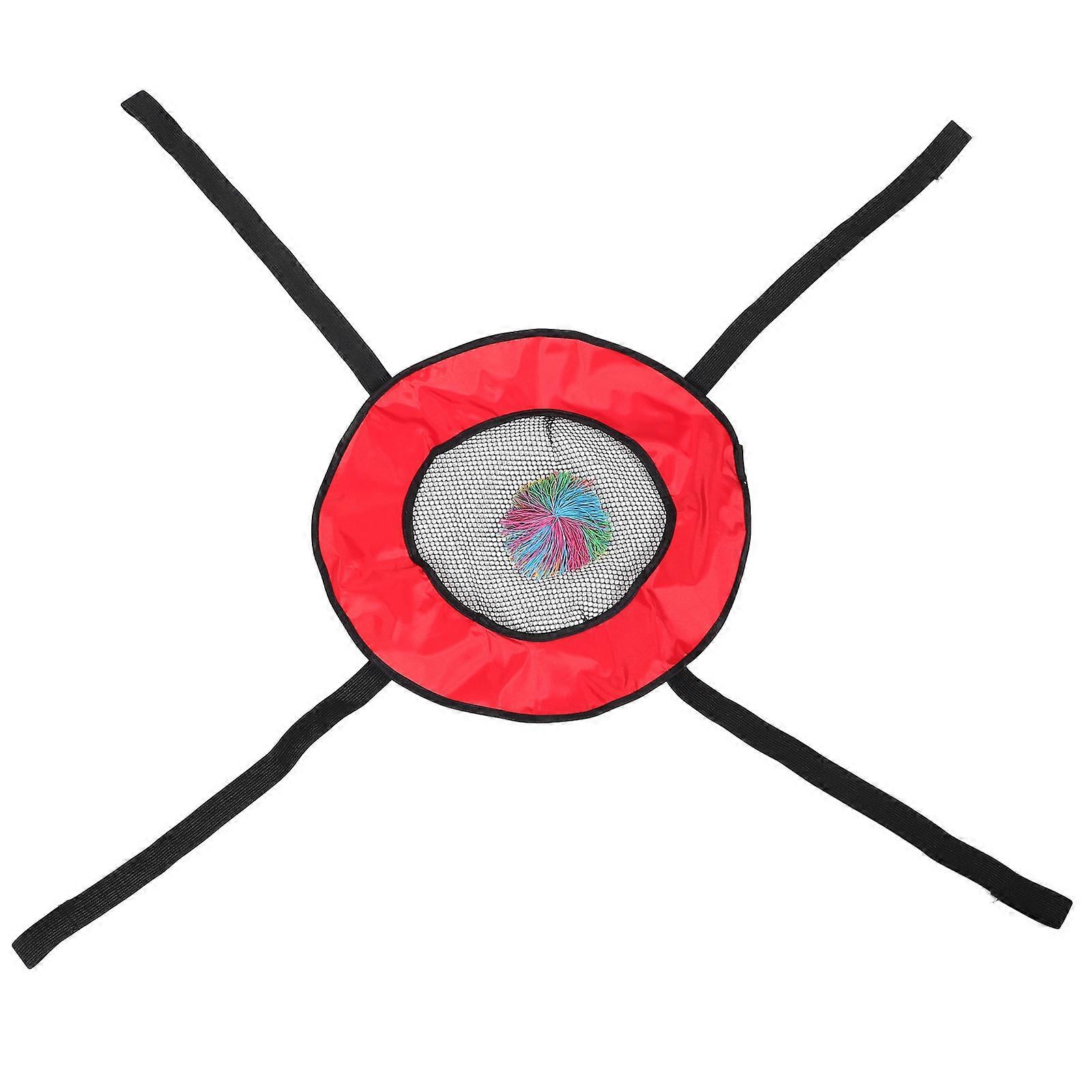 Portable Paddles and Bouncy Ball Set for Kids Fabric Material Outdoor Games Enhance Hand Eye Coordination 6.5 Inches