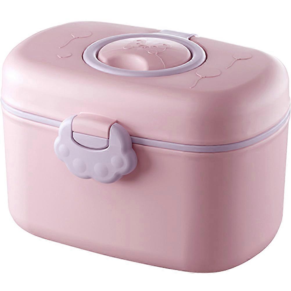 Portable Baby Formula Container for Storage Pink PP Material Leak Proof Lightweight Compact 1 Set