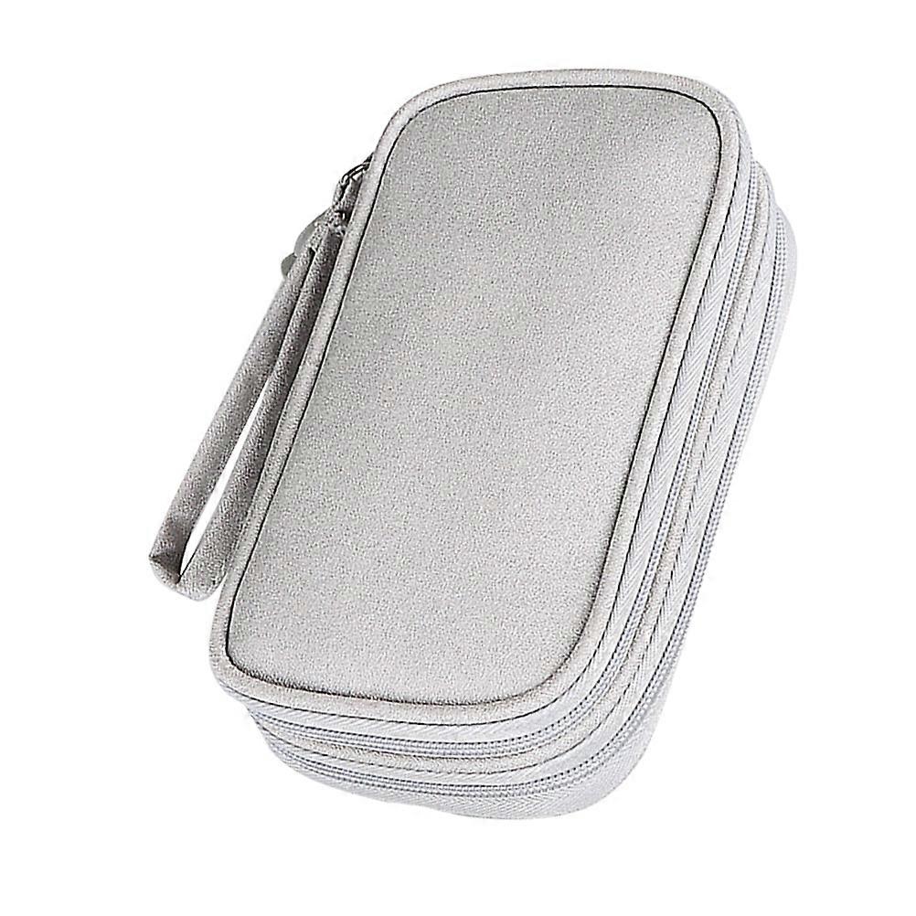 Rectangular Digital Accessory Pouch For Home Use Or Vacation In Grey Color With Waterproof Functionality 1Set