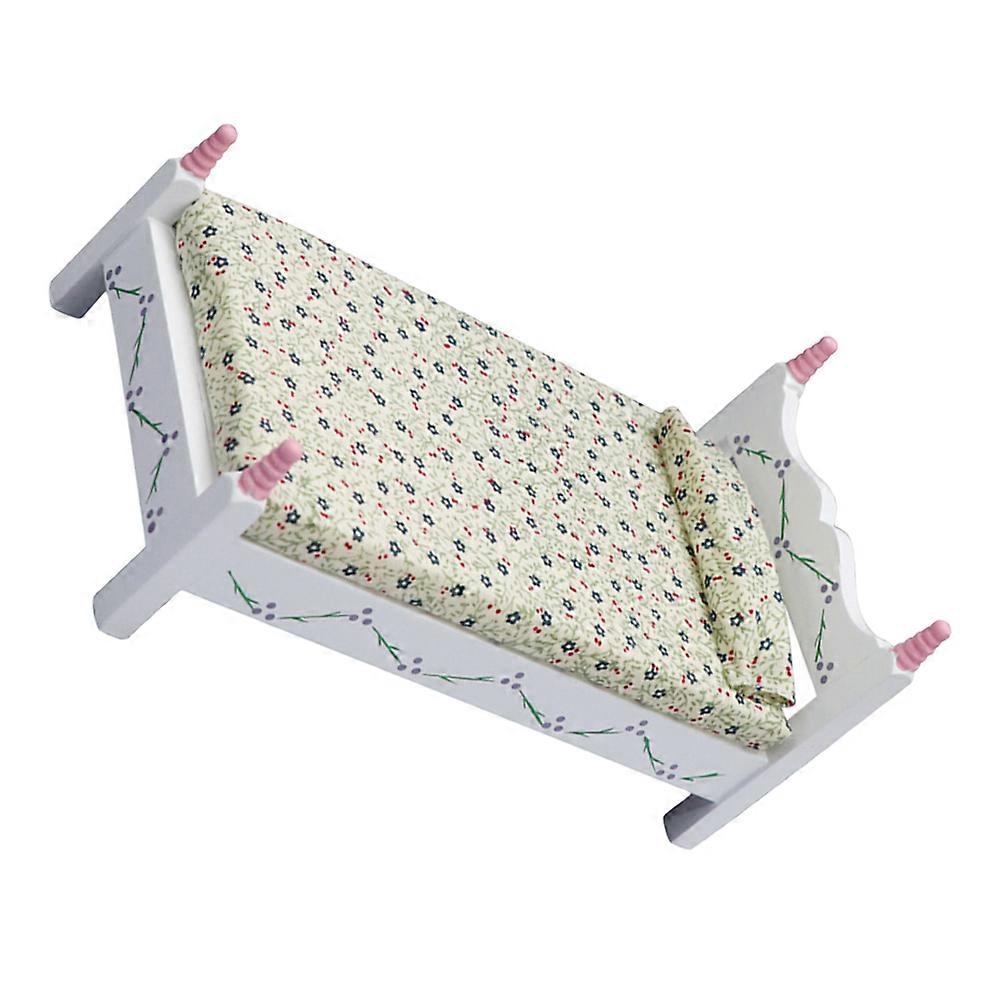 Dollhouse Bed Miniature Furniture For Mini Room Setup Compact Assorted Color Design 1Pack