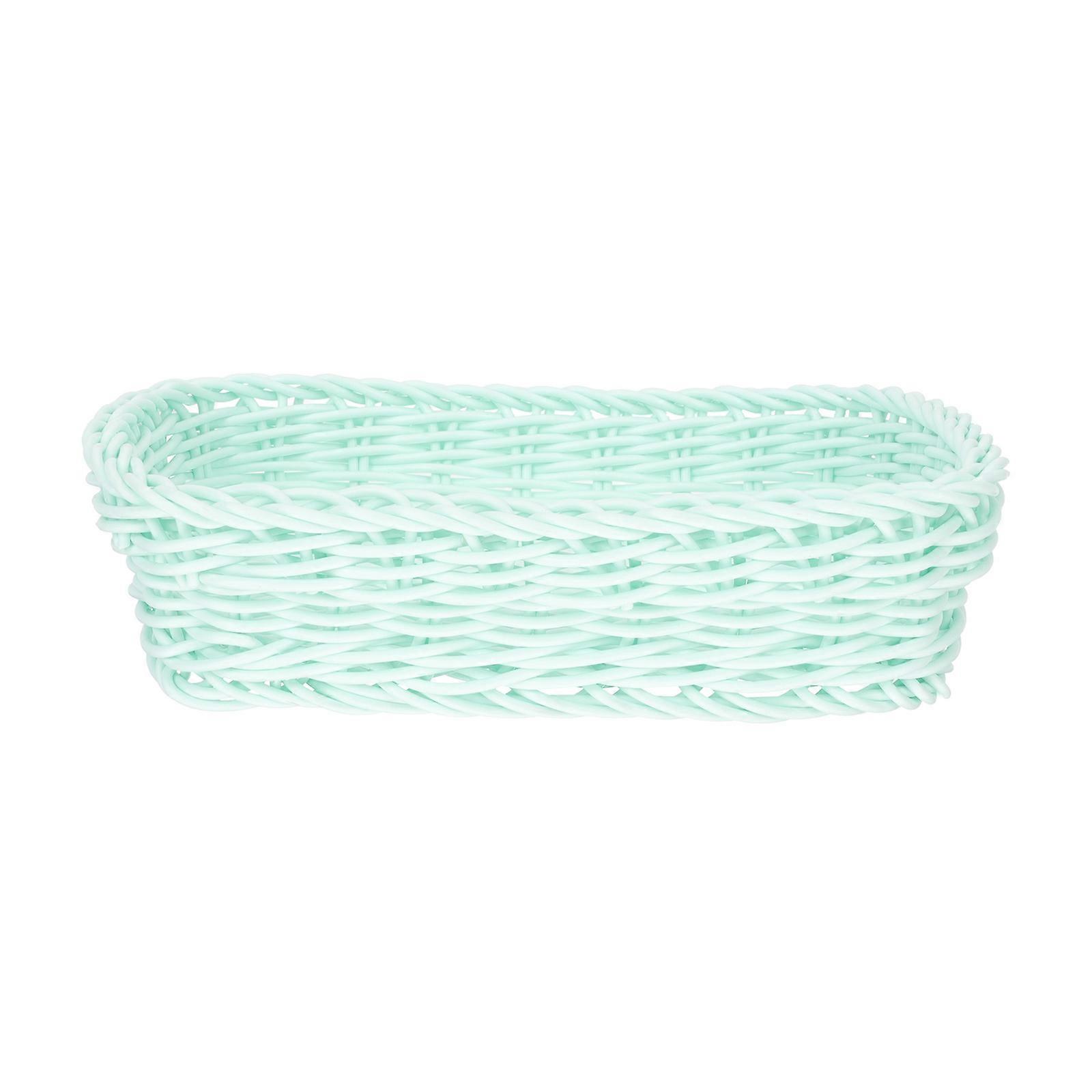 Wicker Desktop Storage Basket Woven Rattan Organizer για οικιακό γραφείο Συμπαγής δίσκος πολλαπλών χρήσεων για ράφια και χώρους εργασίας