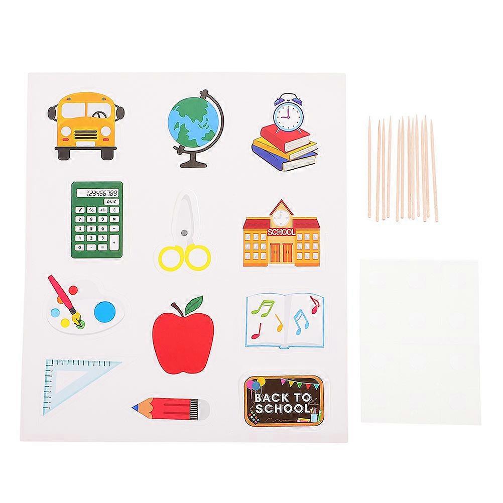 Back To School Cupcake Topper Decoration 12Pcs For School Party With Assorted Color Design Enhancing Festive Atmosphere