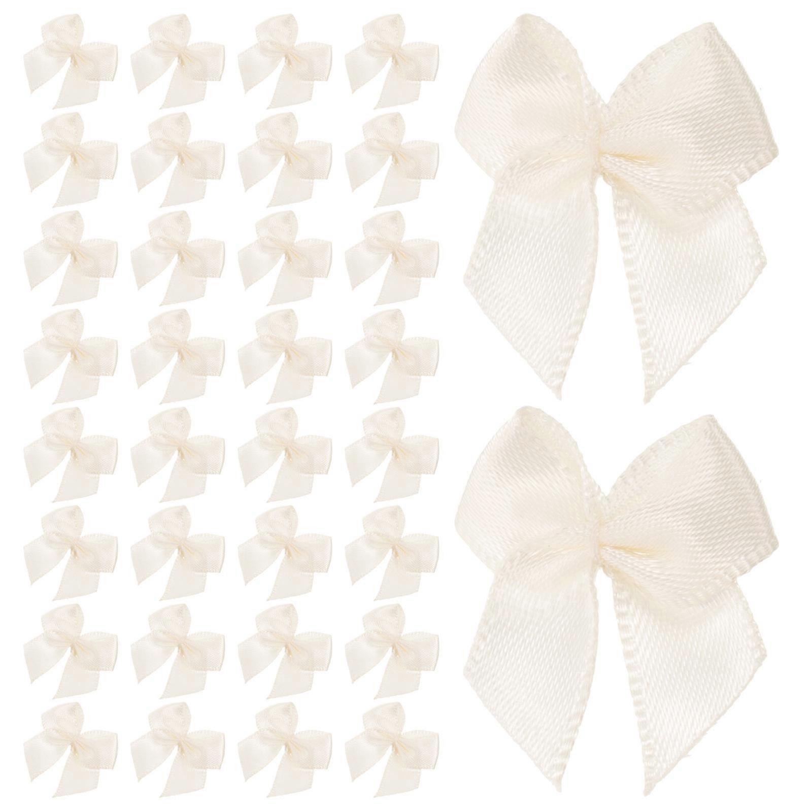 Mini Bow Bulk Polyester Bows For Decorative Accessories Kids Creative Occasions Beige Handcrafted Items 200Pcs