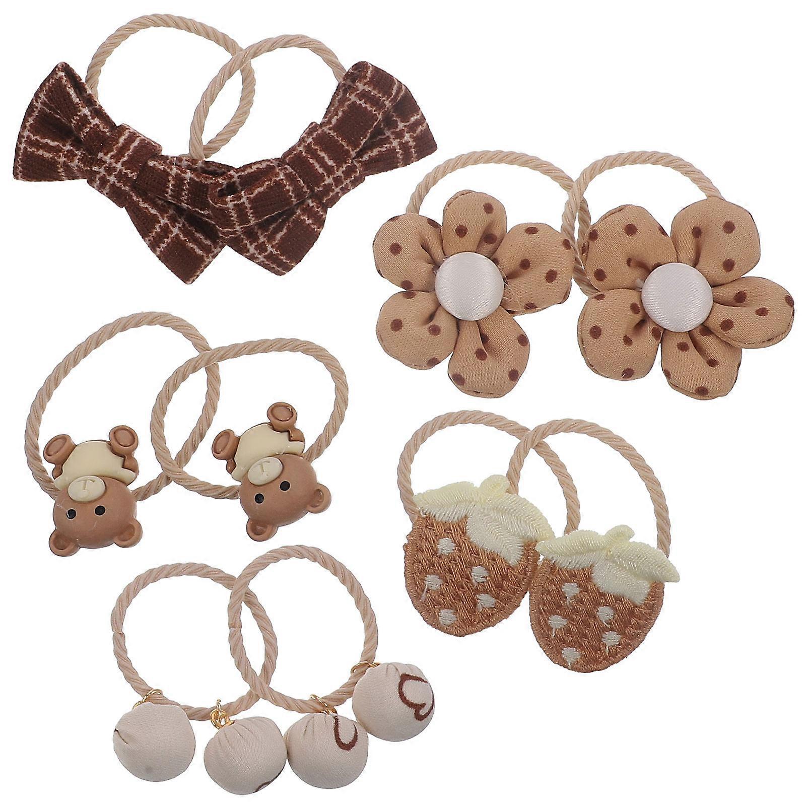 5 paia di elastici per capelli elastici elastici per capelli con coda di cavallo con elastici per capelli con elastici per capelli