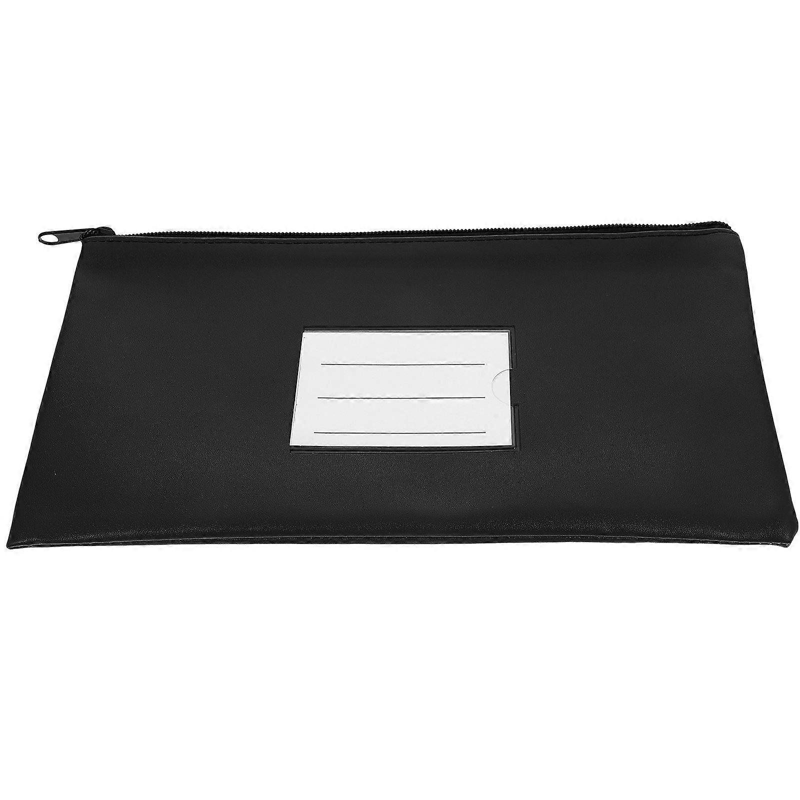 Pu Zipper Cash Bag for Cards, Receipts, Coins – Multi Use Portable Pouch for Organizing Money, Documents – Solution