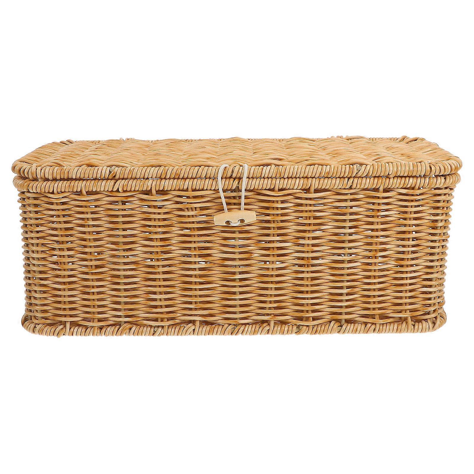 Decorative Storage Box For Home Organization With Beige Color Large Capacity 1Pcs