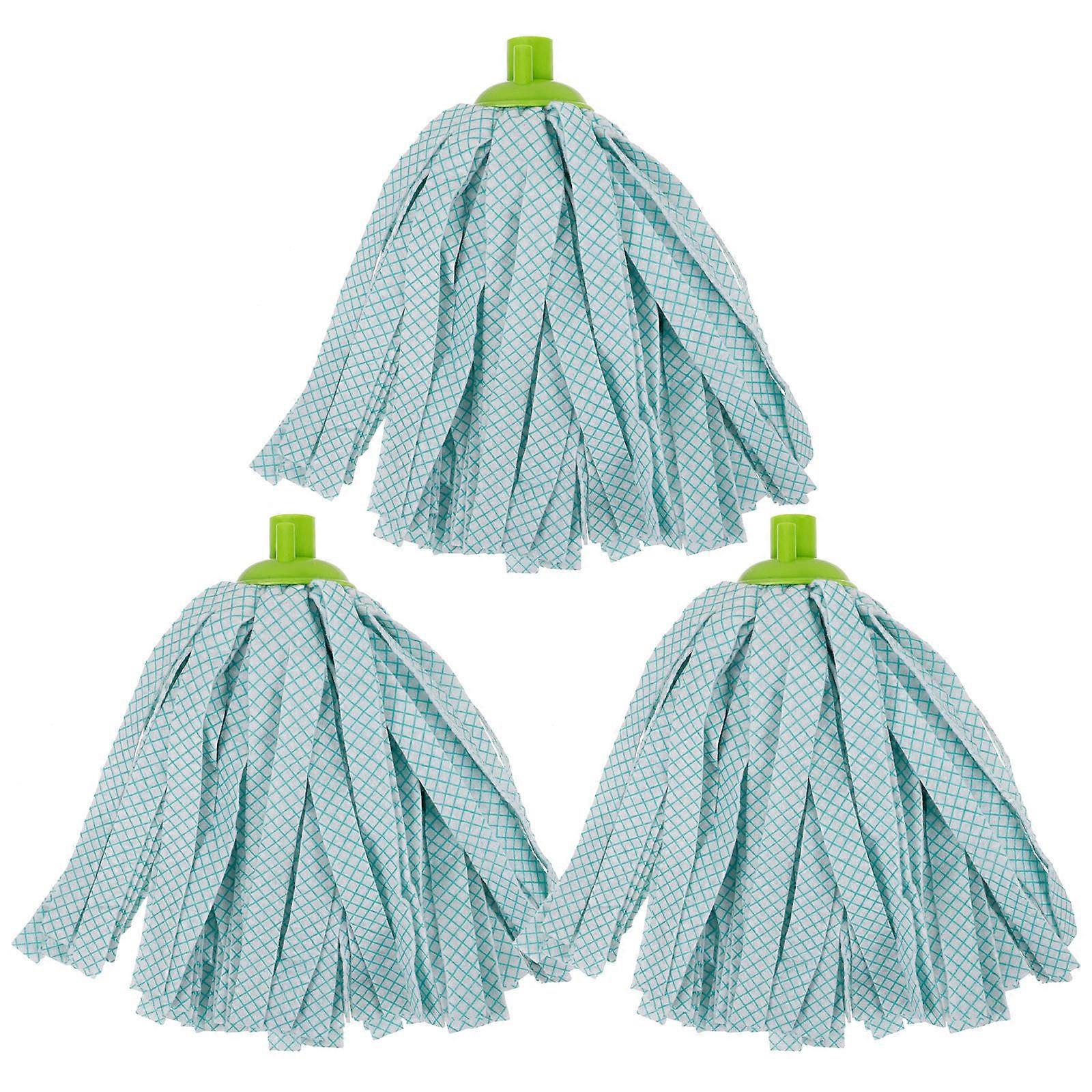 Replacement Mop Head 3Pcs Cloth Mop Suitable For Daily Use In Home Cleaning Standard Design Effective Stain Removal