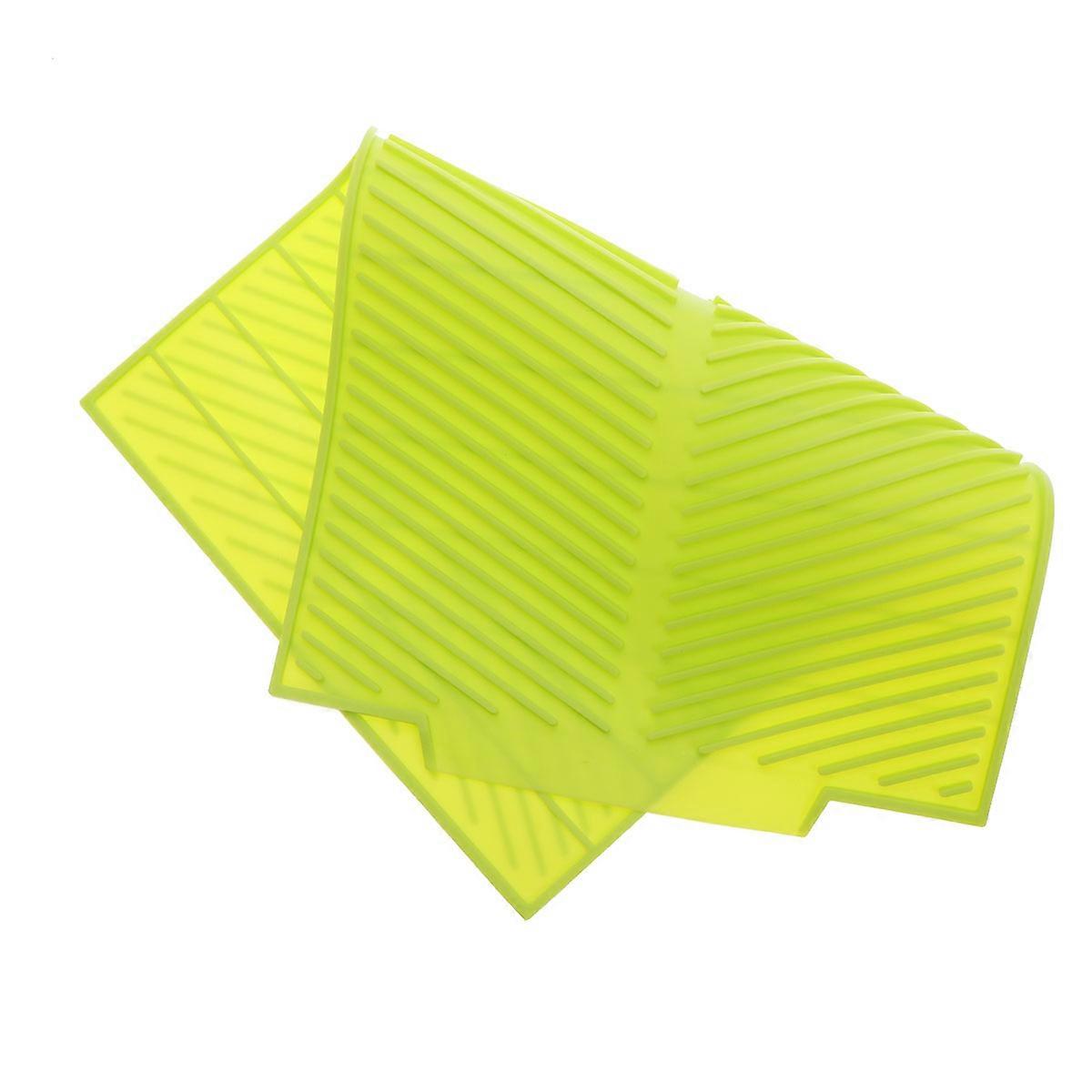 Kitchen Drain Mat Non-slip Insulation Pad Green For Tableware Drying 1Pcs