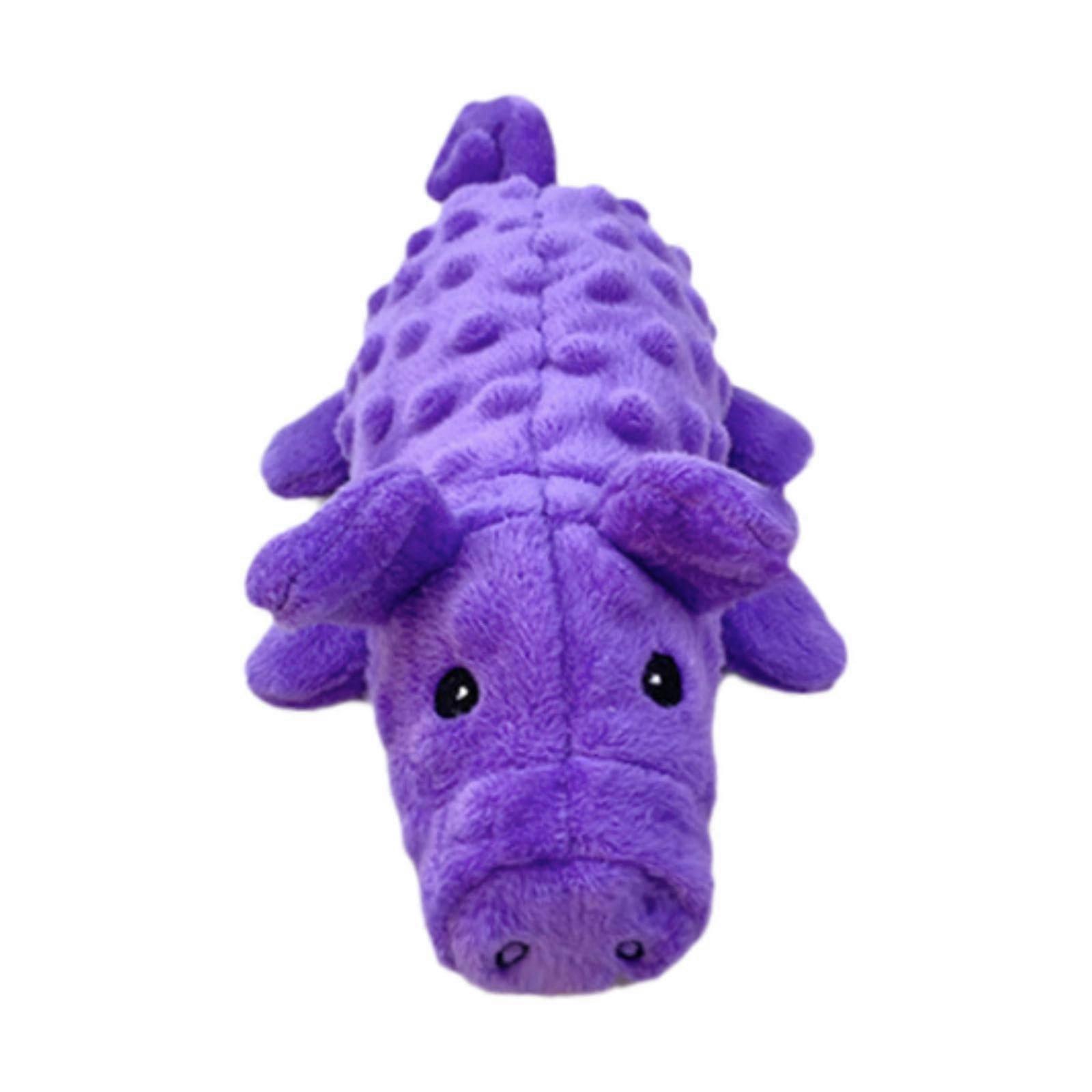 Stuffed Squeaky Dog Toy Stuffed Pig Furniture Protector Chew Play Pet Chew Plush Toy Purple