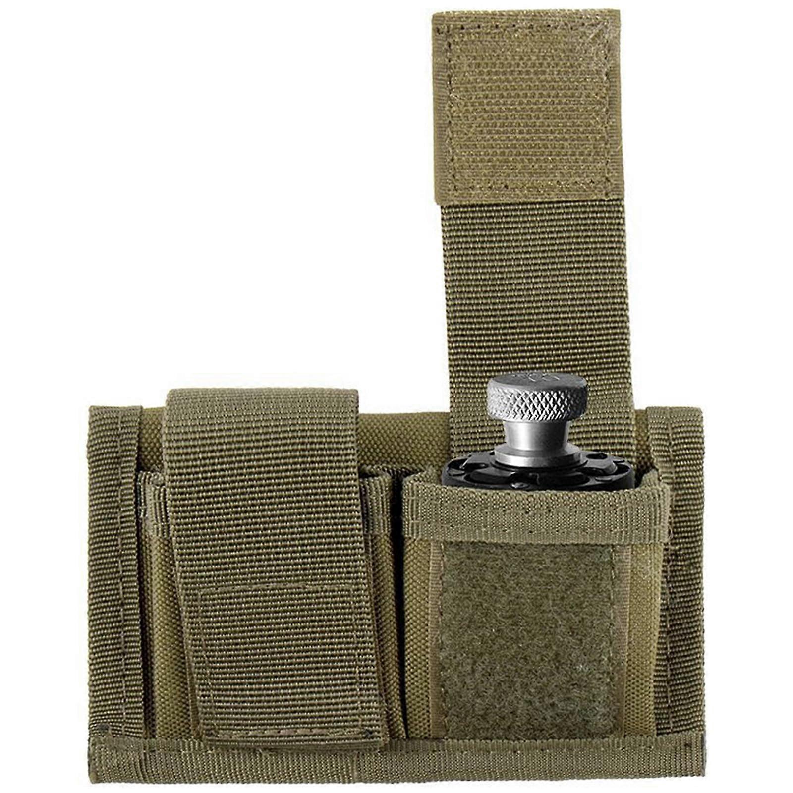 Tactical Speedloader Pouch Case Holder Nylon Tactical Double Speedloader Belt for Double Speedloader Pouch Case (Green)