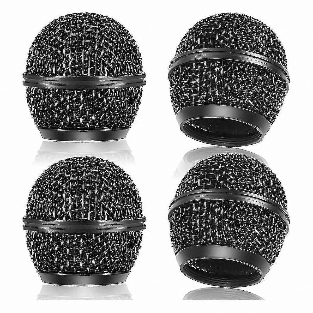 4-Pack Mesh Microphone Grilles, Compatible with Wired and Wireless Mic Models