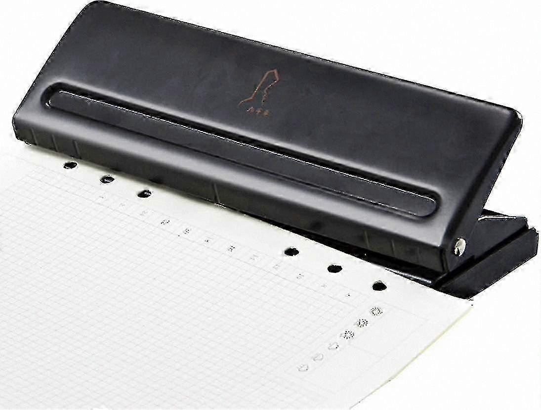 Adjustable 6-Hole Punch for Documents and Magazines, Industrial Binder Hole Punch with Customizable Pitch Settings