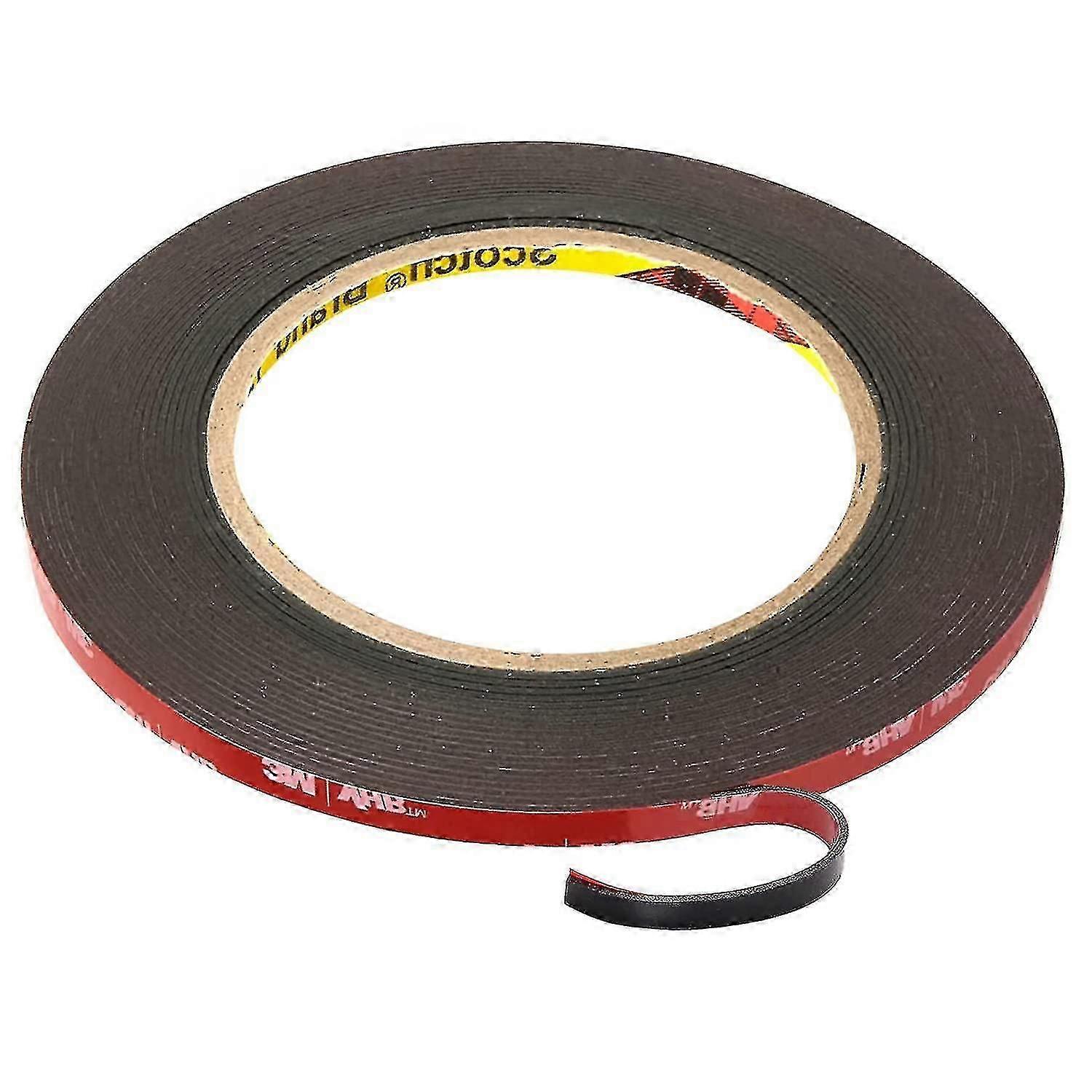 2stk 3m Vhb Ekstra stærk dobbeltklæbende tape 3m X 5mm Sort Vandtæt