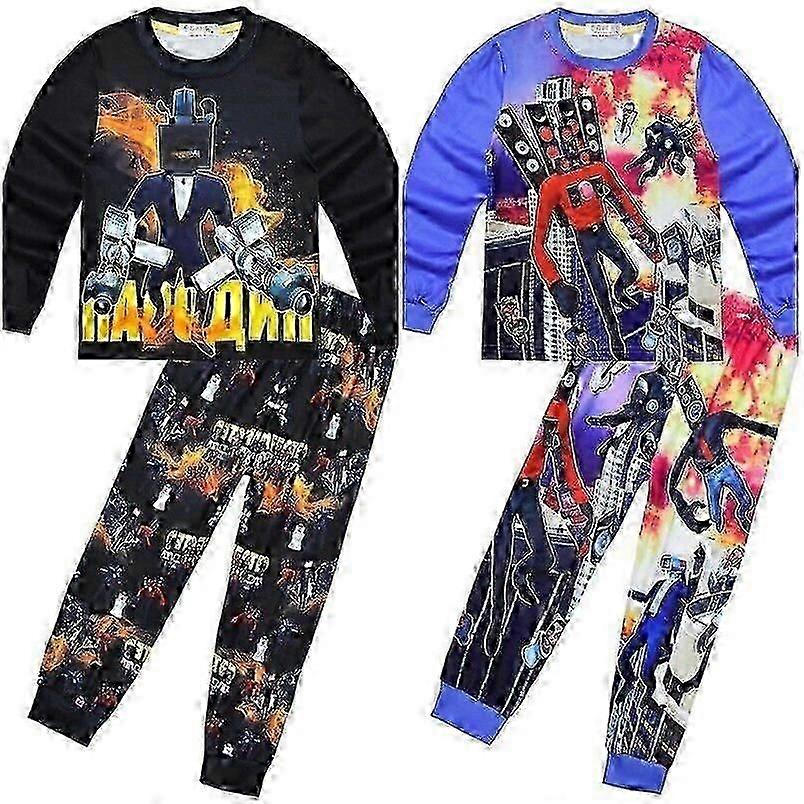 Detské Skibidi WC TV Muž Pyžamo Top Tričko Nočné oblečenie jm