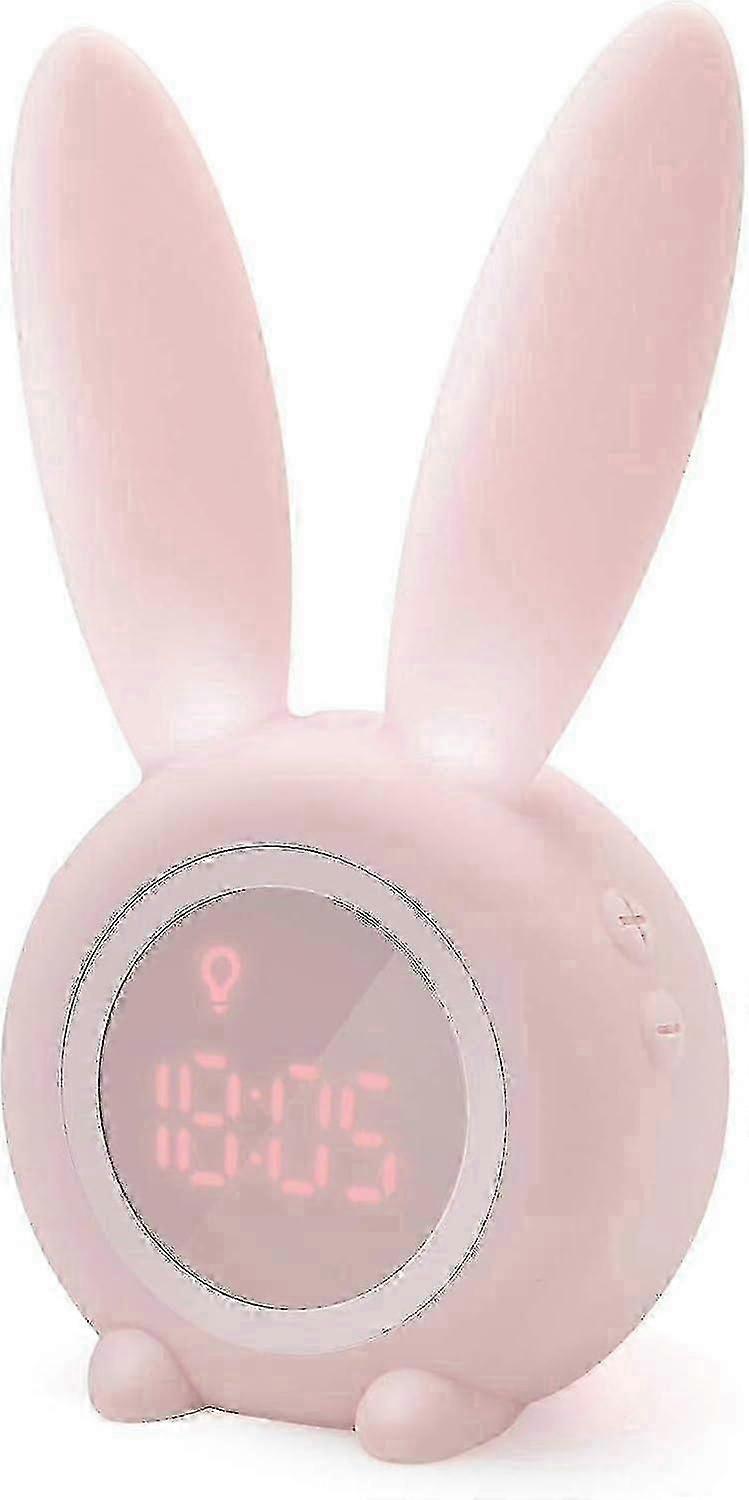 Cute Rabbit Shaped Induction Alarm Clock with Intelligent Breathing Light Adjustment
