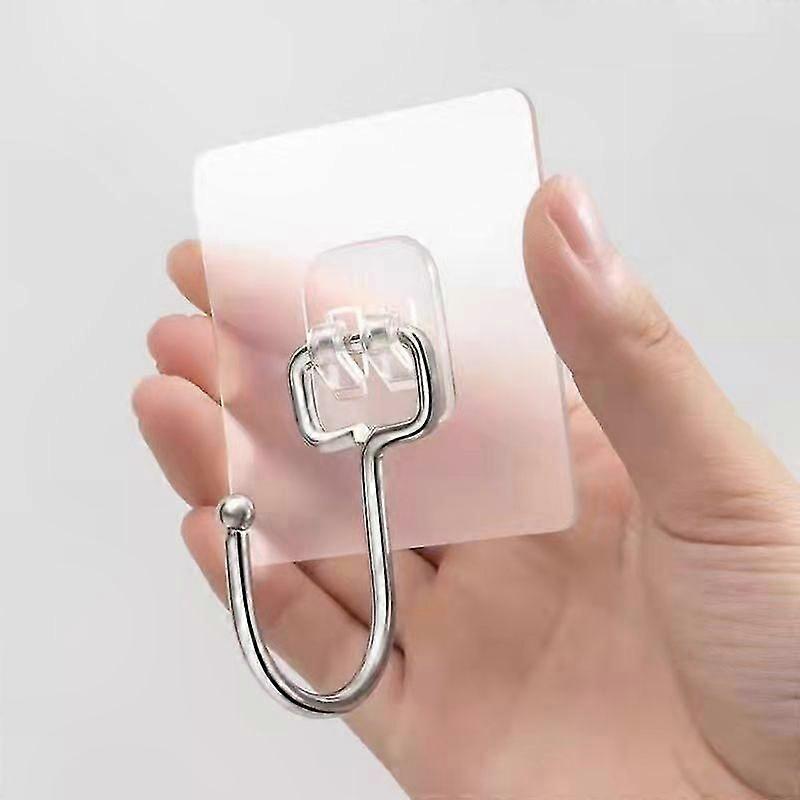 Multipurpose Adhesive Hooks for Bathroom, Kitchen, Outdoor Use, 7x7cm, 10 Pack