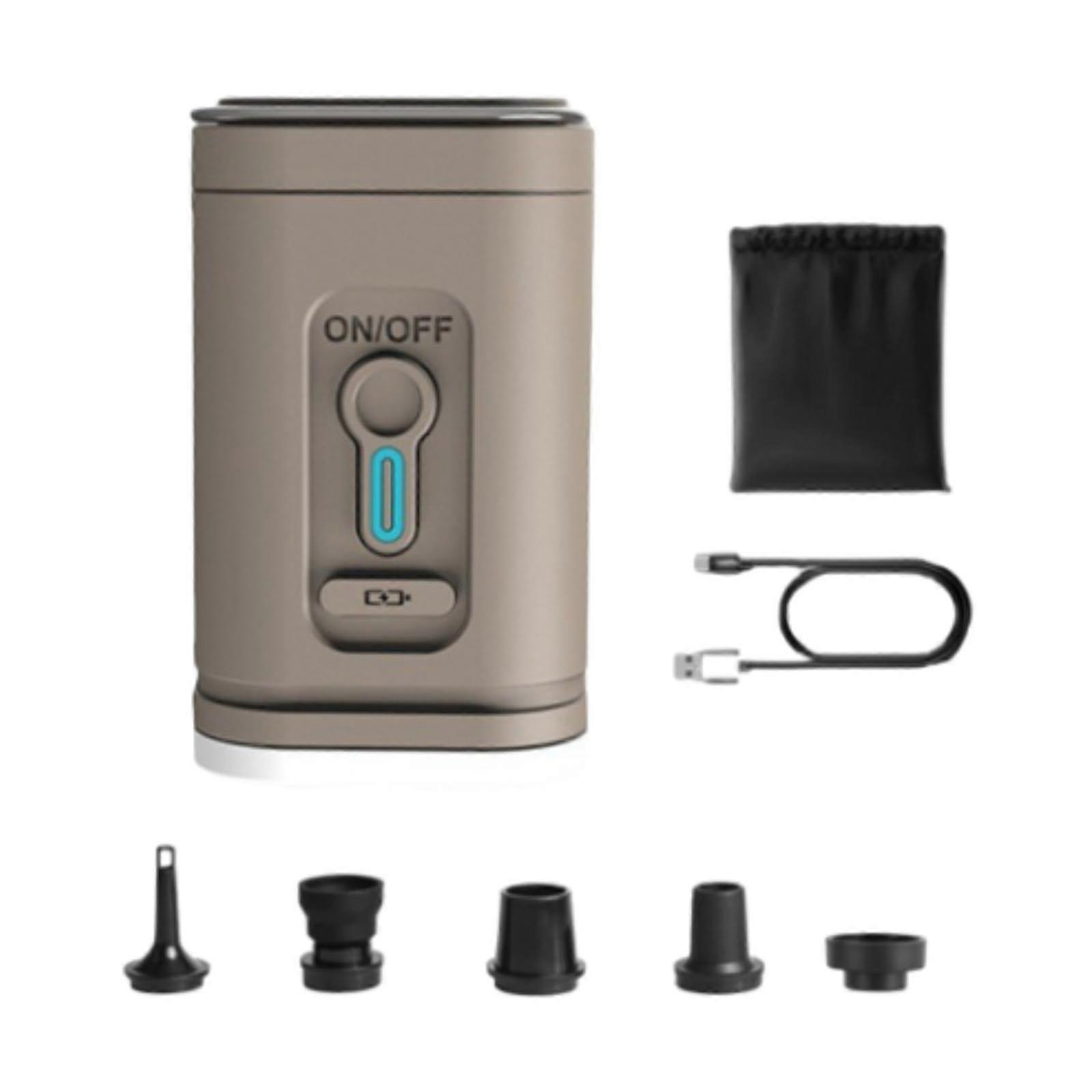 Air Pump for Inflatable Items, Deflation And Inflation Tool for Air Mattresses And Storage Bags Khaki
