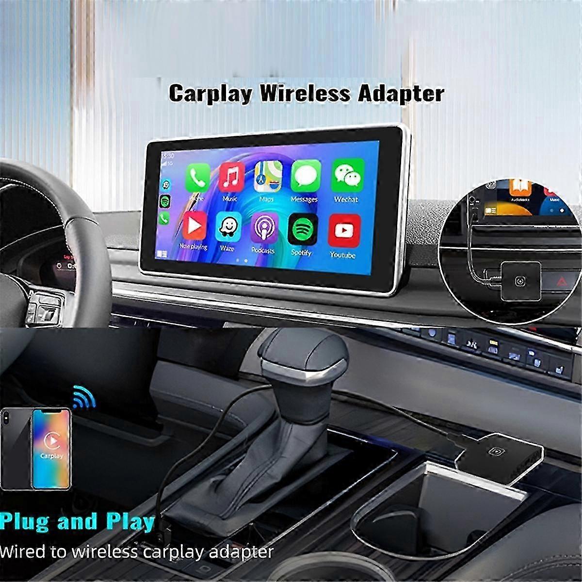 suitable for car ai box 2-in-1 wireless carplay android auto adapter, wired to wireless carplay conv