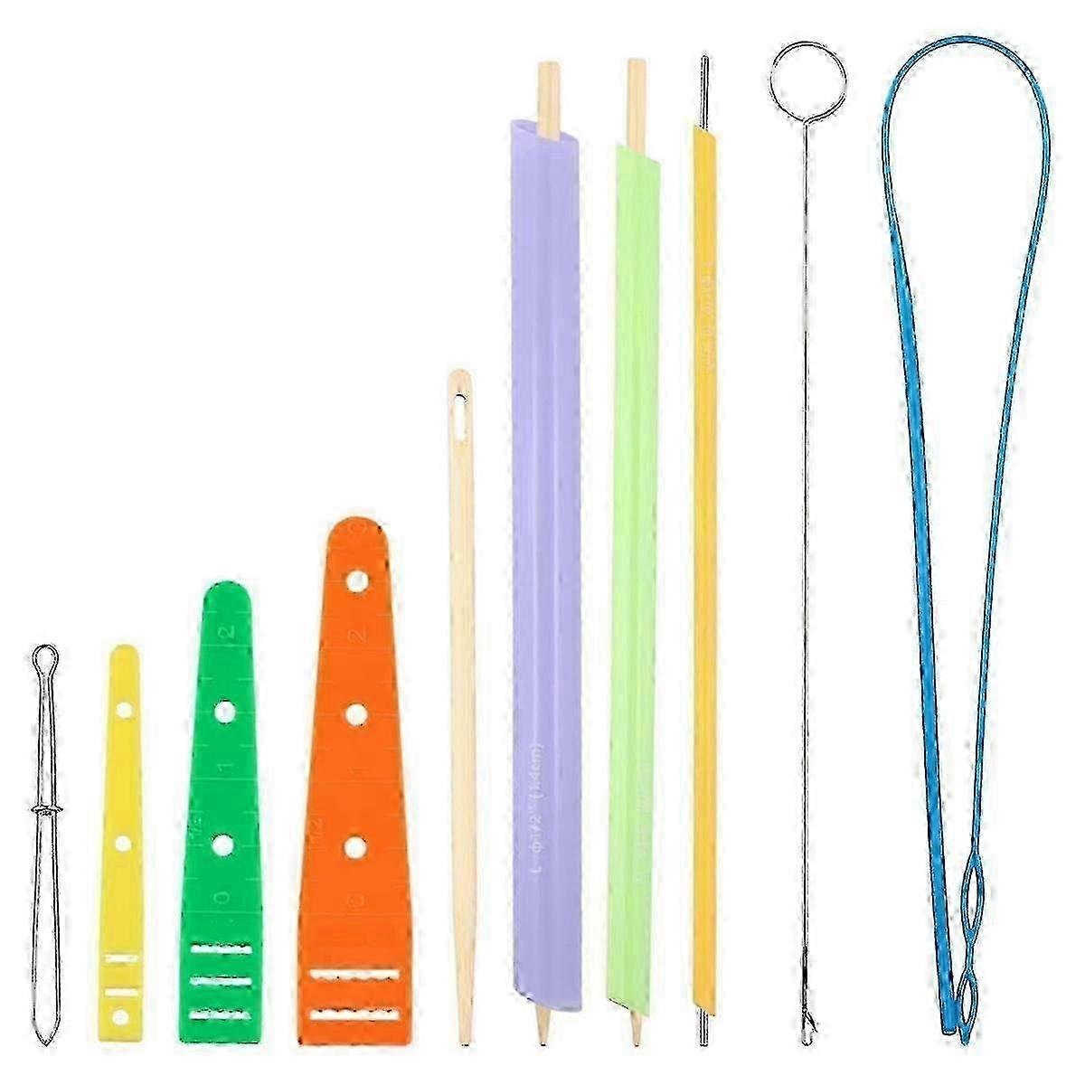 Quick Turn Fabric Set for Sewing, Versatile Drawstring Threader & Tube Turner Tool