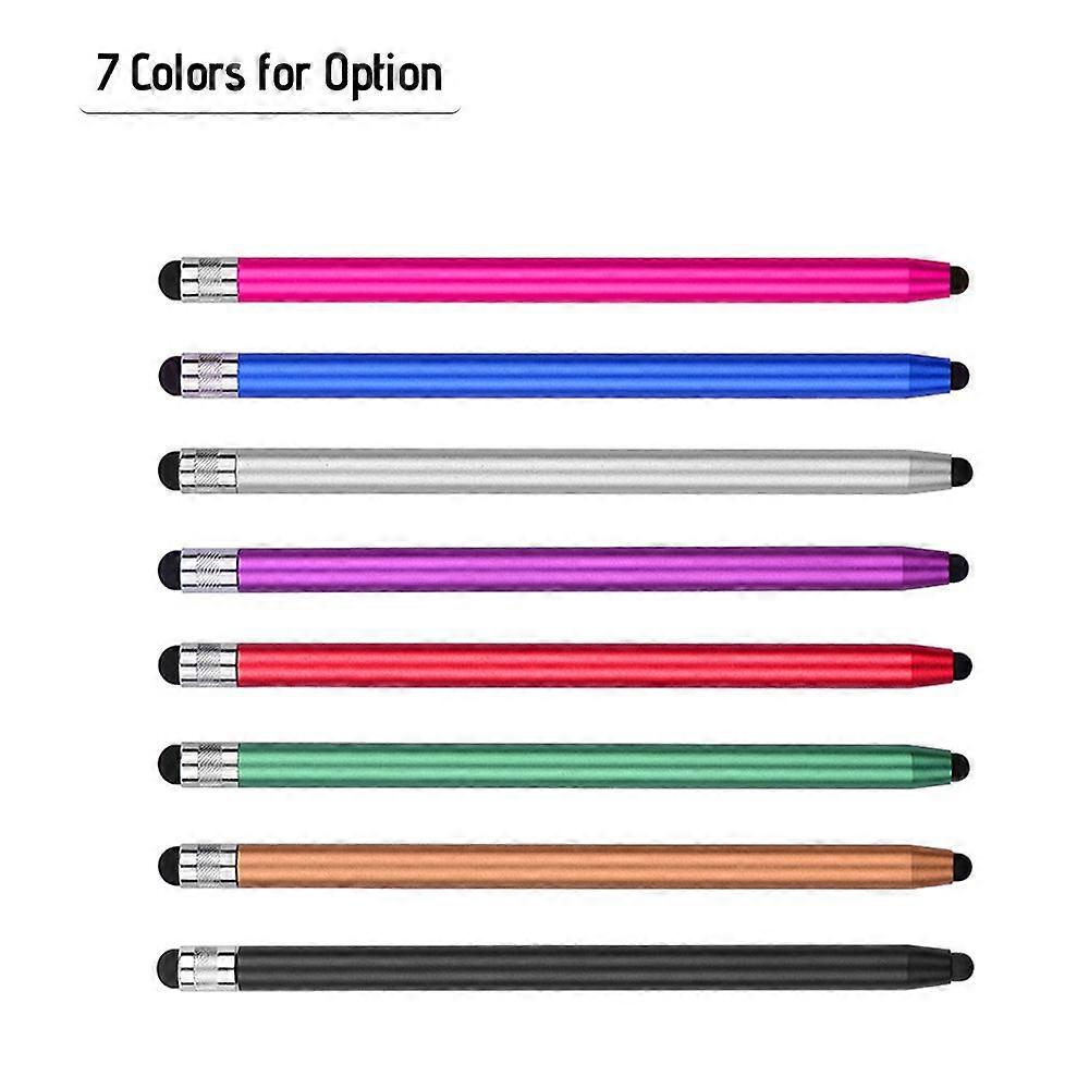 2 in 1 Universal Touchscreen Stylus Pen for All Touchscreen Tablets Cell Phones with 8 Extra Replaceable Soft Rubber Tips 4pcs 2Black/2Silver