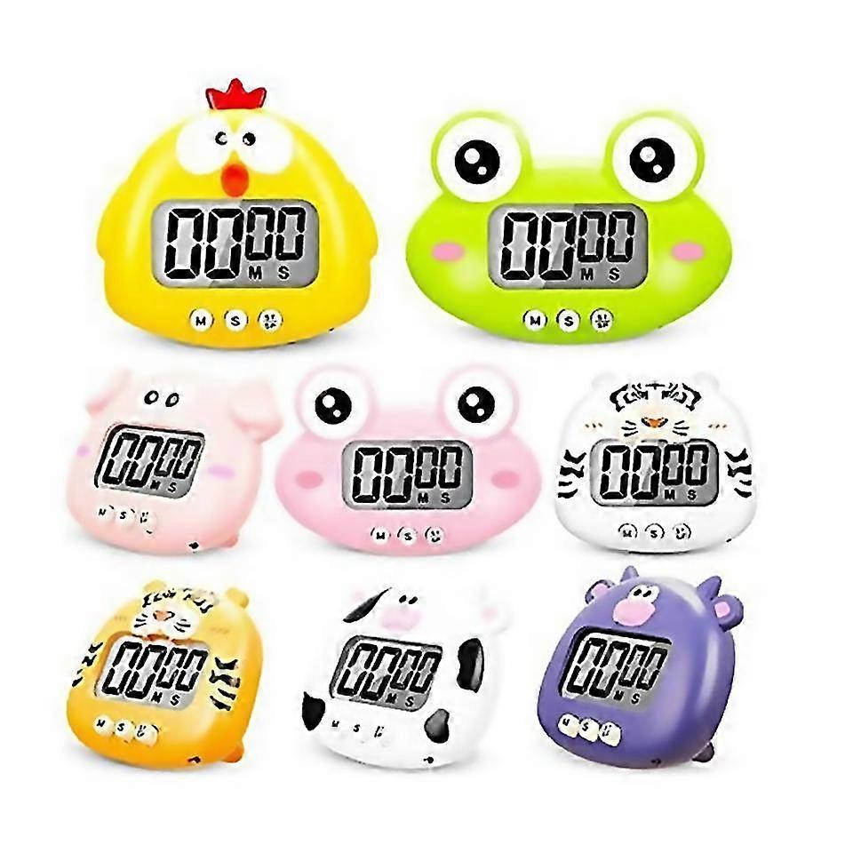 For 8pcs Animal Timer Cartoon Digital Kitchen Timer For Kitchen Classroom