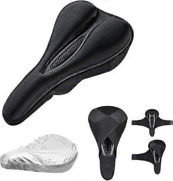 Silicone bicycle saddle cushion, easy to install, soothing and shock-absorbing, suitable for multiple bike models