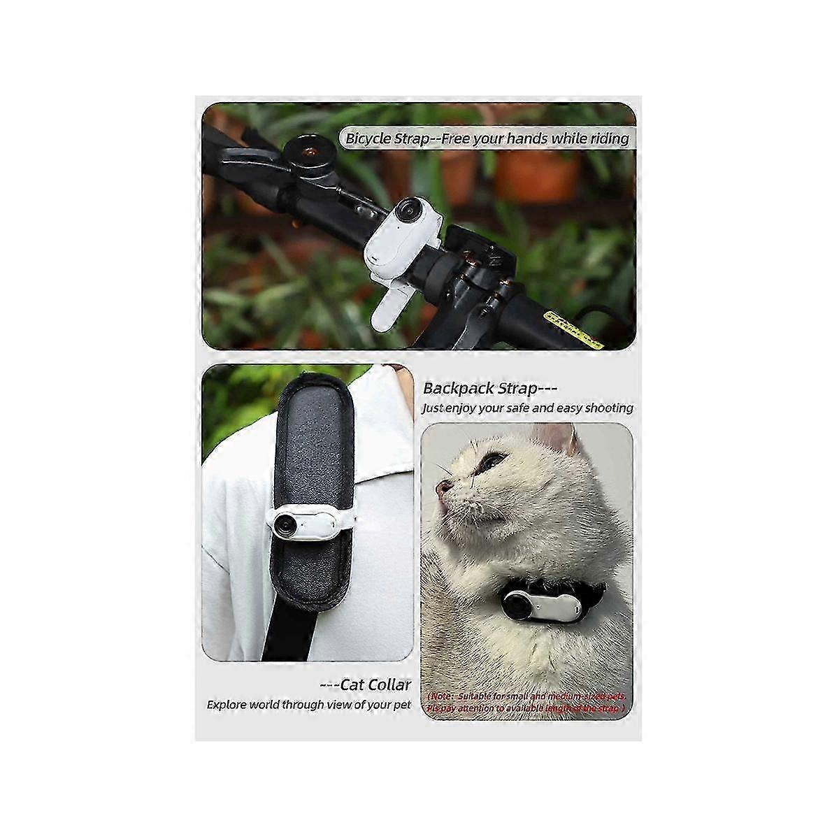 for GO3 Sports Expansion Strap Silicone Protective Case Mounted Wrist Strap Backpack Strap,1Pcs White