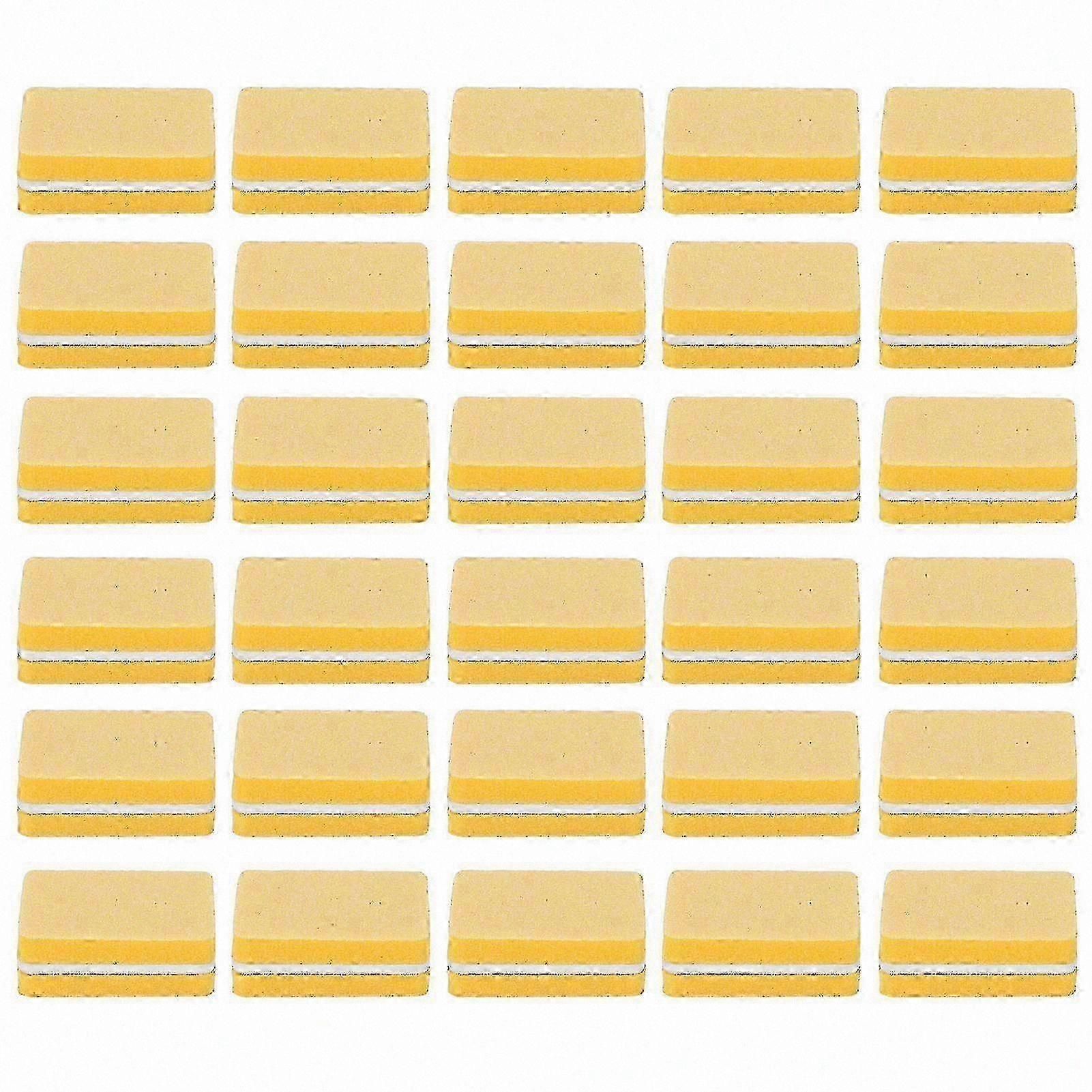 30-Pack Mini Nail Buffing Blocks for Professional and Home Use Portable Manicure Tool for Smooth Sanding and Polishing Yellow