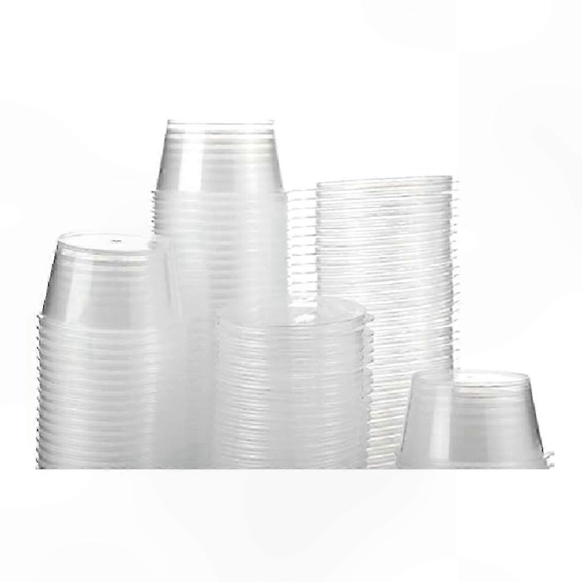 200-Pack 40ml Sealed Plastic Cups with Lids for Condiment Storage