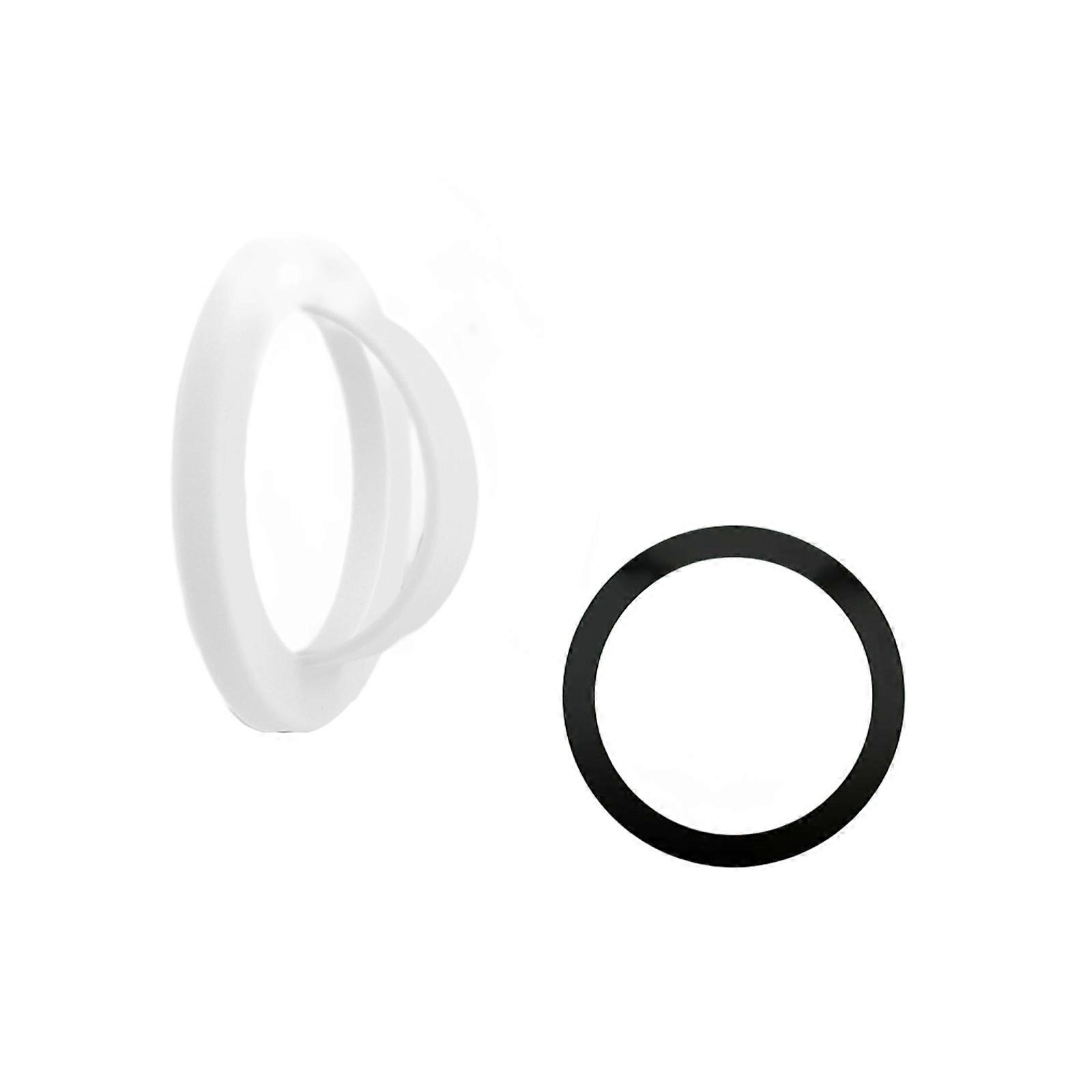 Silicone Magnetic Phone Rings Holder 360 Rotation Finger Grip Stand Not Slip Attachment for Car Mount Desk Viewing Use White
