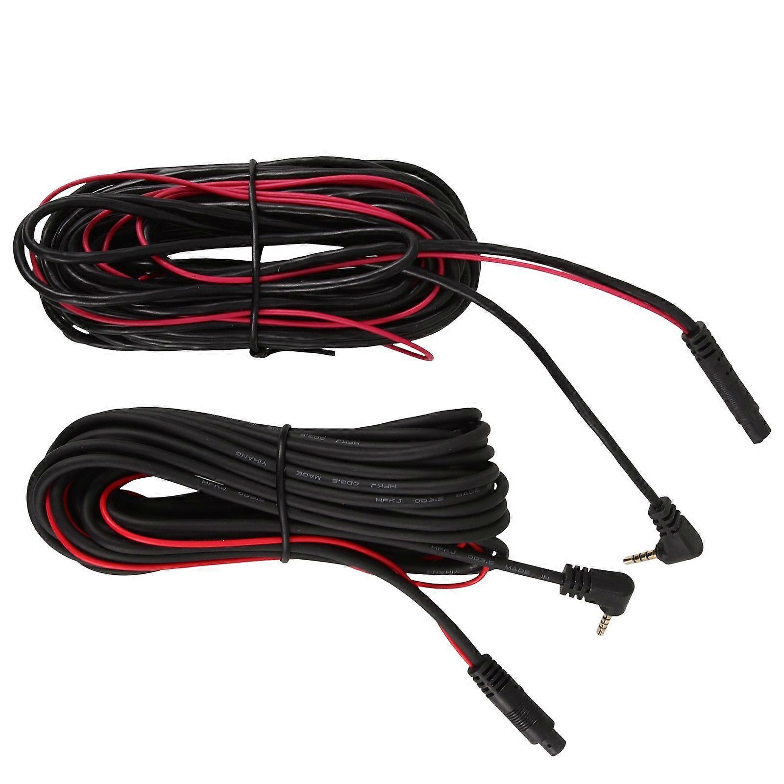 2Pcs Rear View Camera Dash Cam Extension Cable Extension Cord for Car Backup Camera Reverse Car Recorder