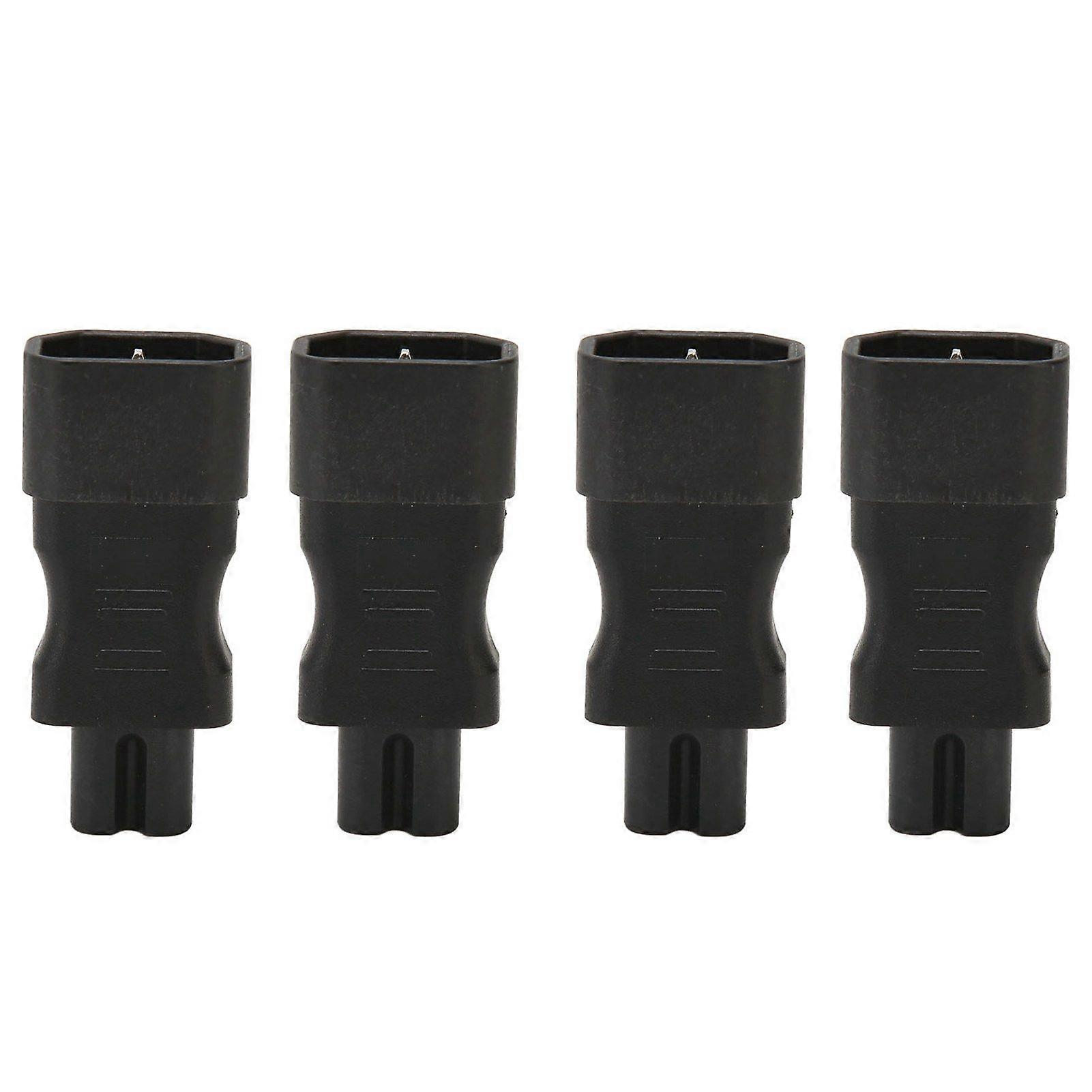 4Pcs IEC320 C14 to IEC320 C7 Power Adapter Universal Black Connector Converter Replacement for PDU Case Laptop Socket
