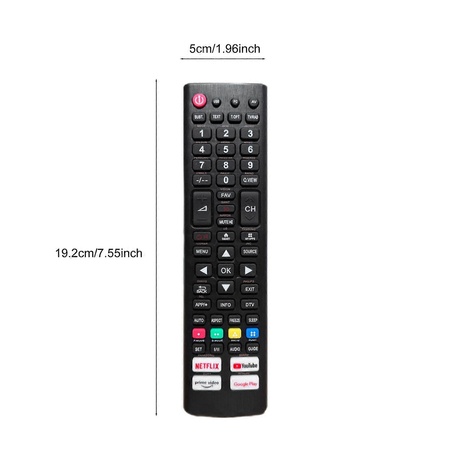 Universal TV Remote Control Replacement Remote Controller for Multi-brand LED LCD TVs with Network Platform Buttons