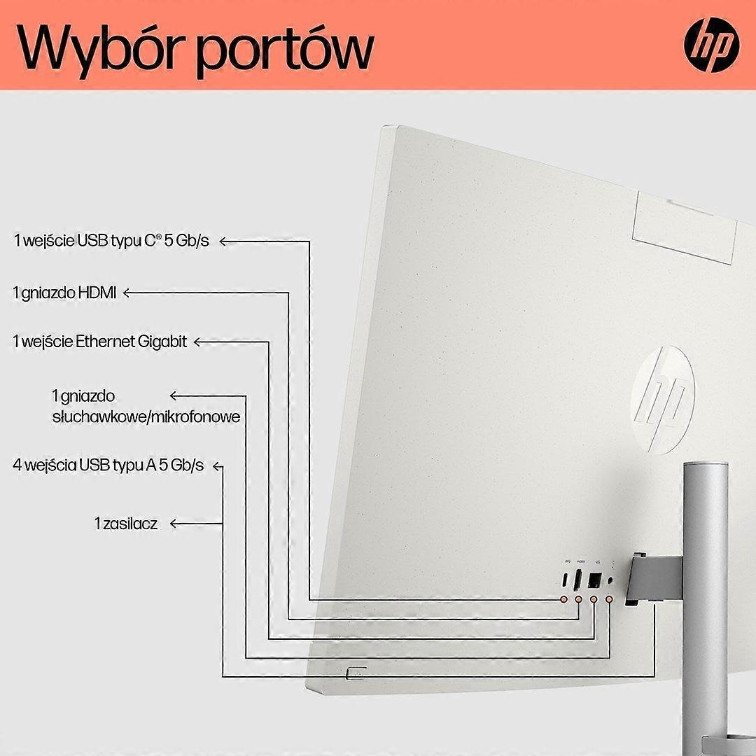 HP AIO 24-cr0312nw Ryzen 5 7520 23,8" FHD IPS 250 nits Ag 16 Go DDR5 SSD 512 Radeon 610m Cam720p KB + souris Win11 Shell Blanc 2 ans