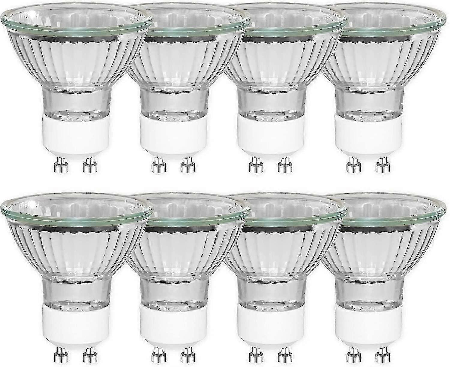 8pcs Gu10 35w Halogen Reflector Bulbs, Dimmable Spotlight,warm Whit...