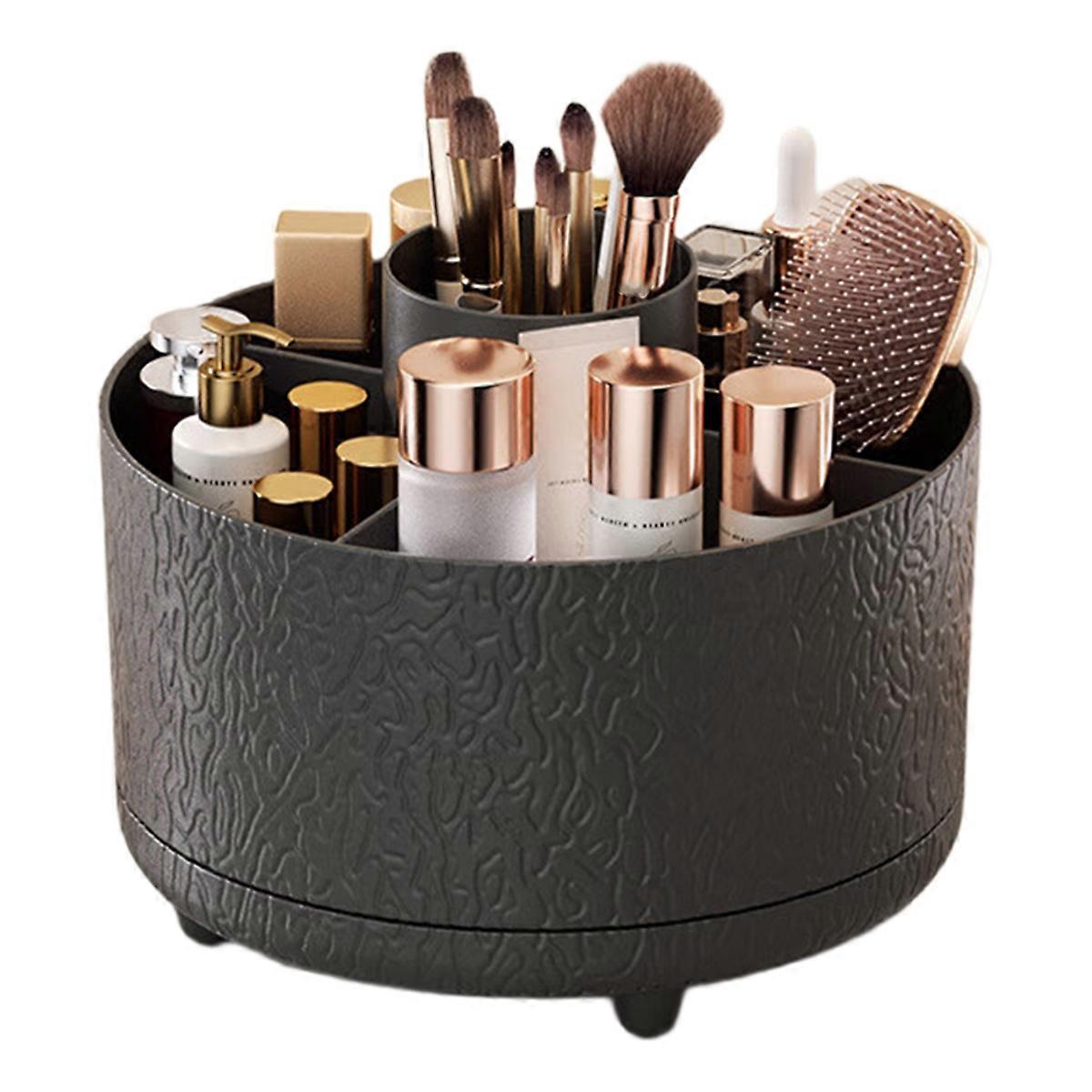 Cosmetic Storage Box Rotating Makeup Brush Organizer for Vanity C