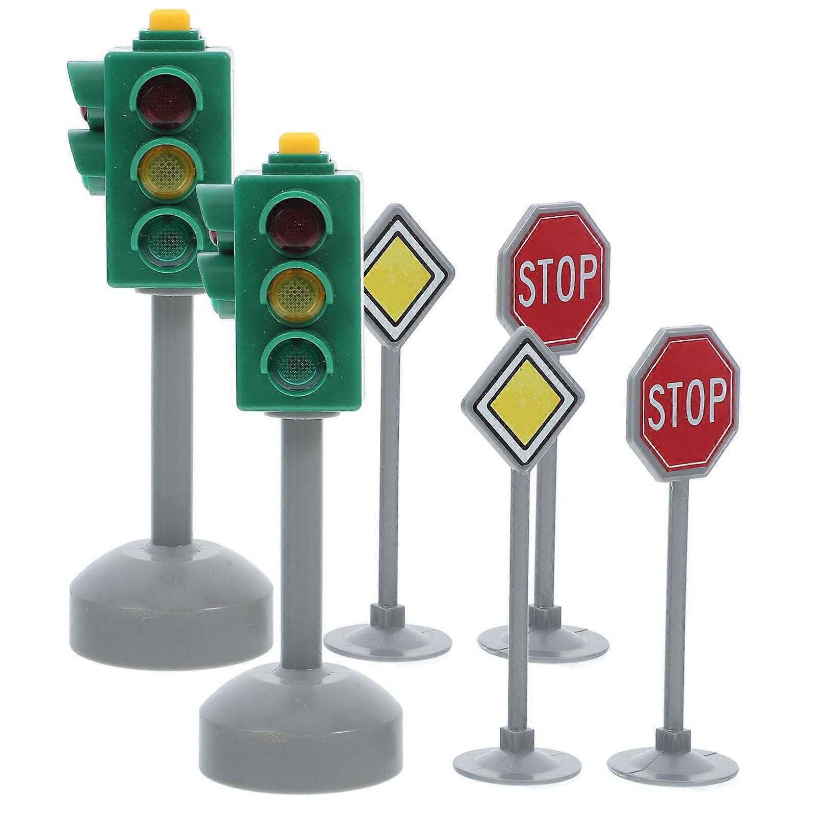 Traffic Light Toy Educational Kit Safety Model Plaything for Kids 2Sets