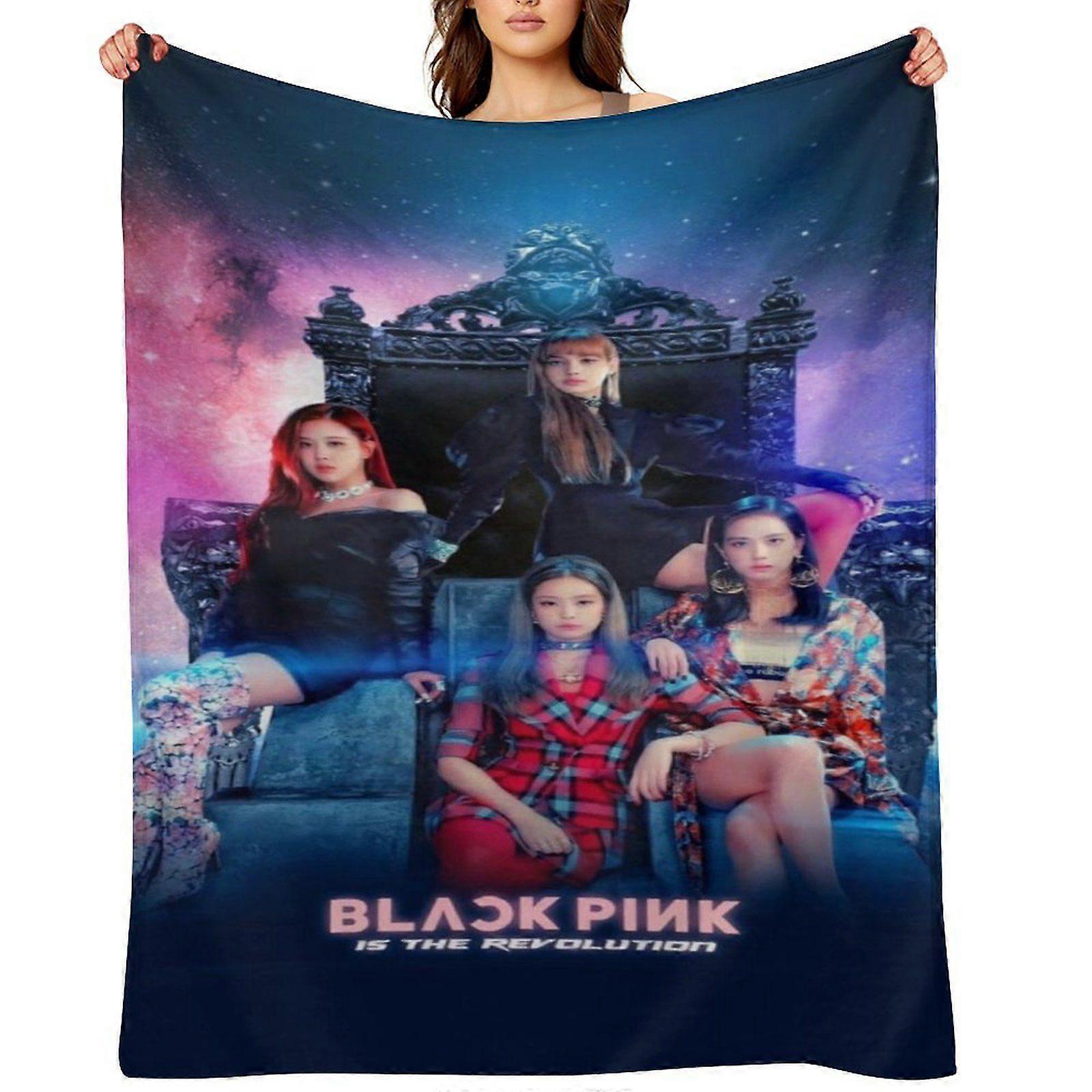 BLACKPINK رمي بطانية هدية ، بطانية من الفانيلا ، مناسبة للرجال والنساء ، مناسبة لجميع الفصول ، بطانية دافئة ، ديكور منزلي (113) 125x100 سم