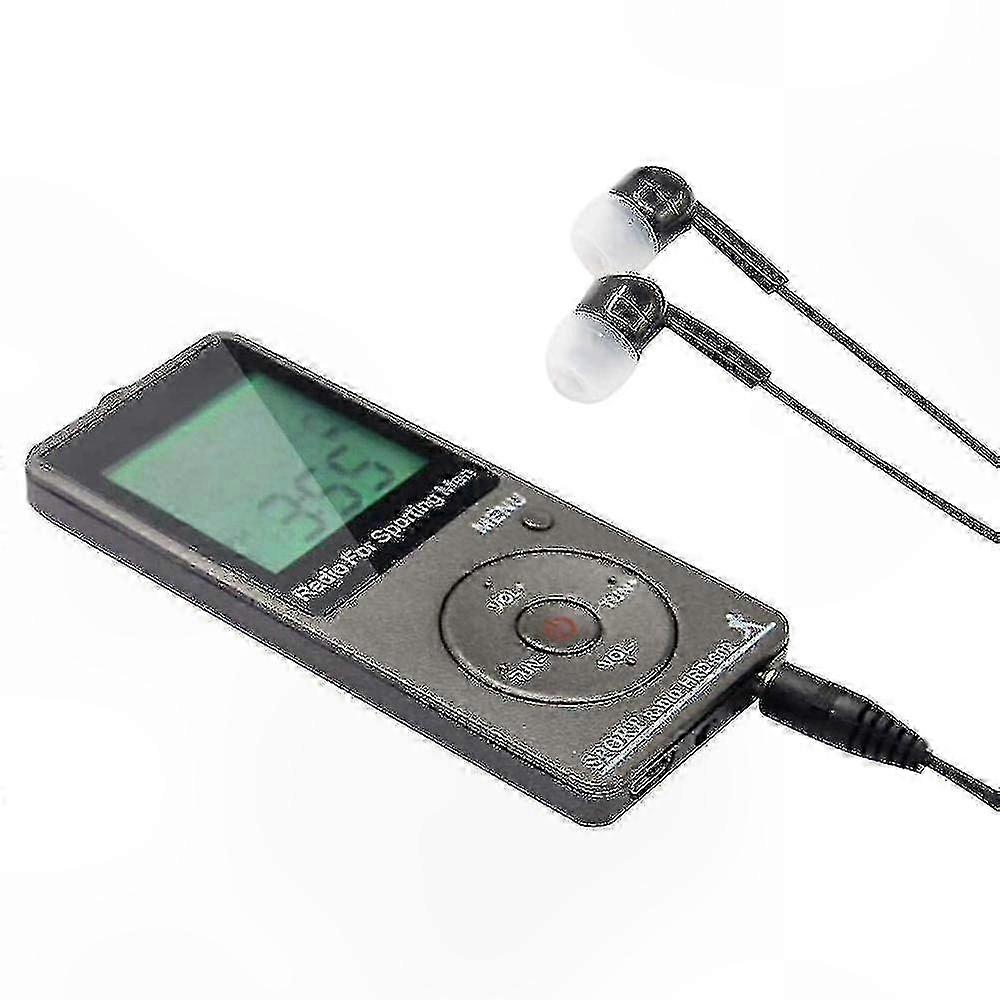 Portable AM/FM Radio with Headphones, Rechargeable Battery, Digital Display Personal Stereo System for Music and News