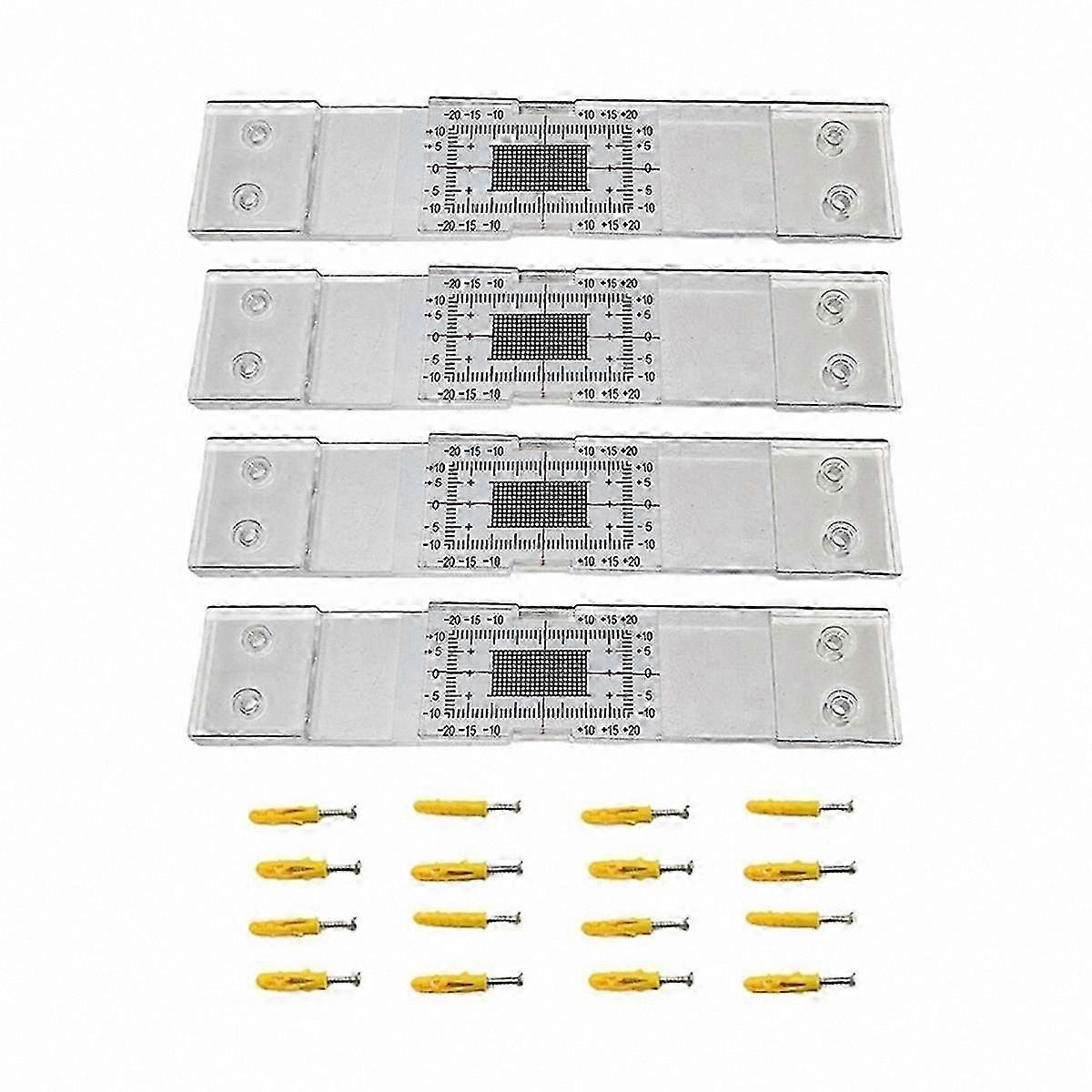 4-Pack Crack Monitoring Gauge, Precision Measurement Tool for Structural Analysis and Inspection Records
