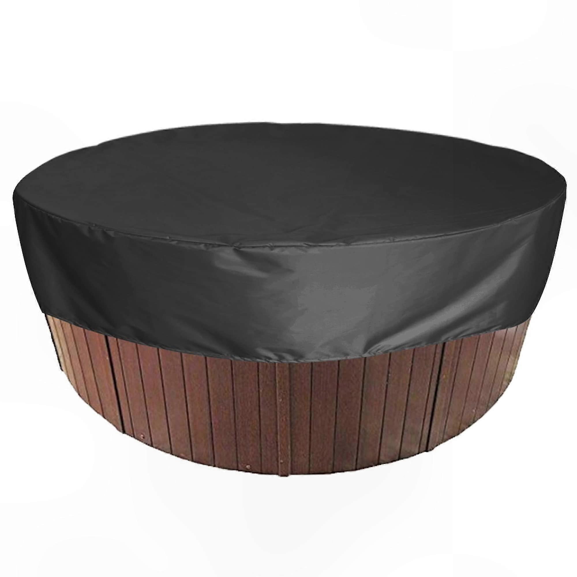 Waterproof Round Spa Cover Anti-UV Protector for Outdoor Hot Tubs and Pools