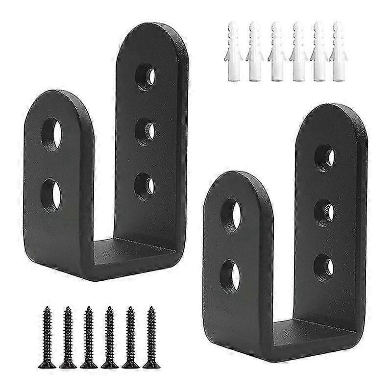 2 Pack Door Barricade U Brackets Open Bar Security Door Brackets for Home Garage Door Reinforcement Fits 2X4 Boards