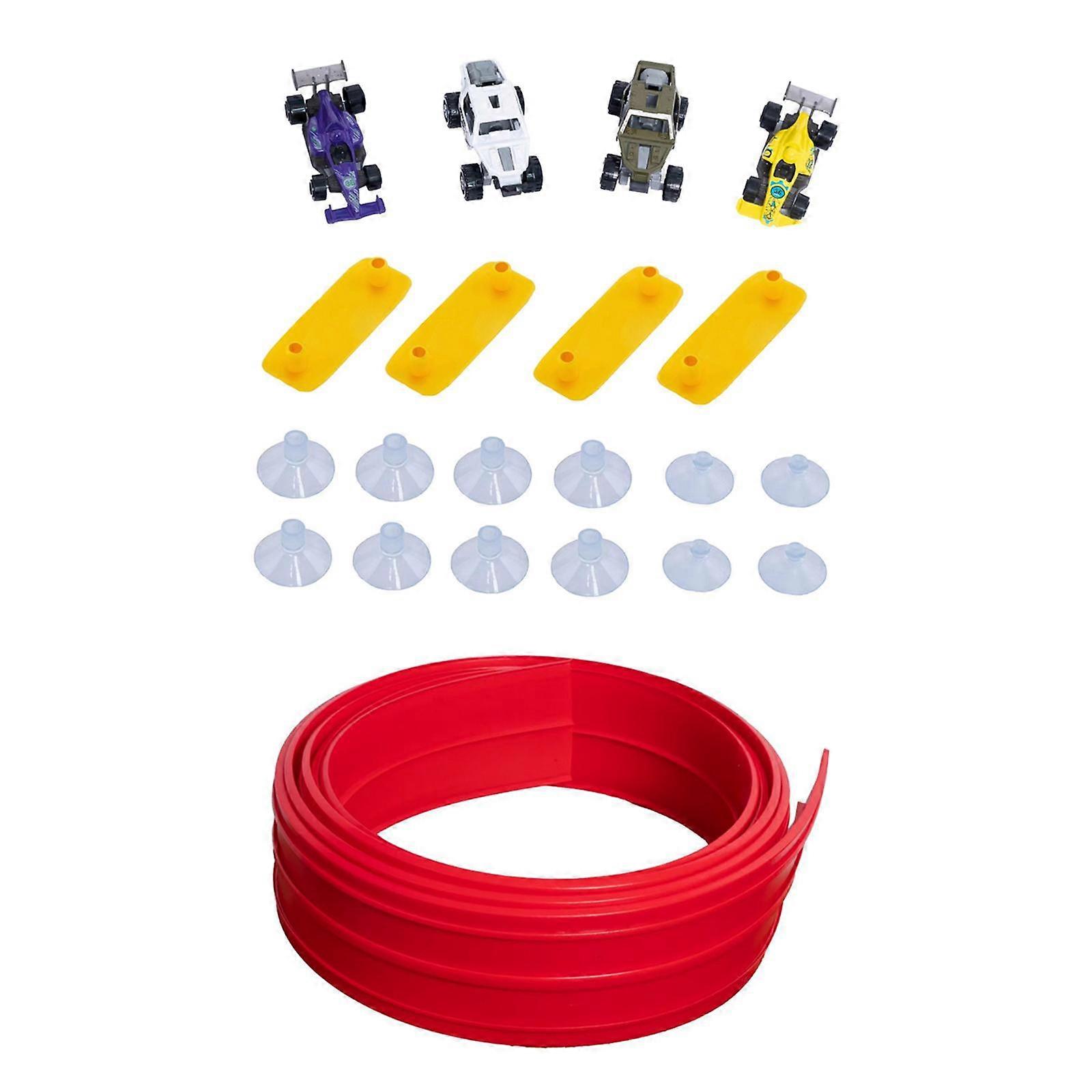 Flex Tracks Rolls up for Ages 3 up Lightweight Bendable DIY Fun Racetrack