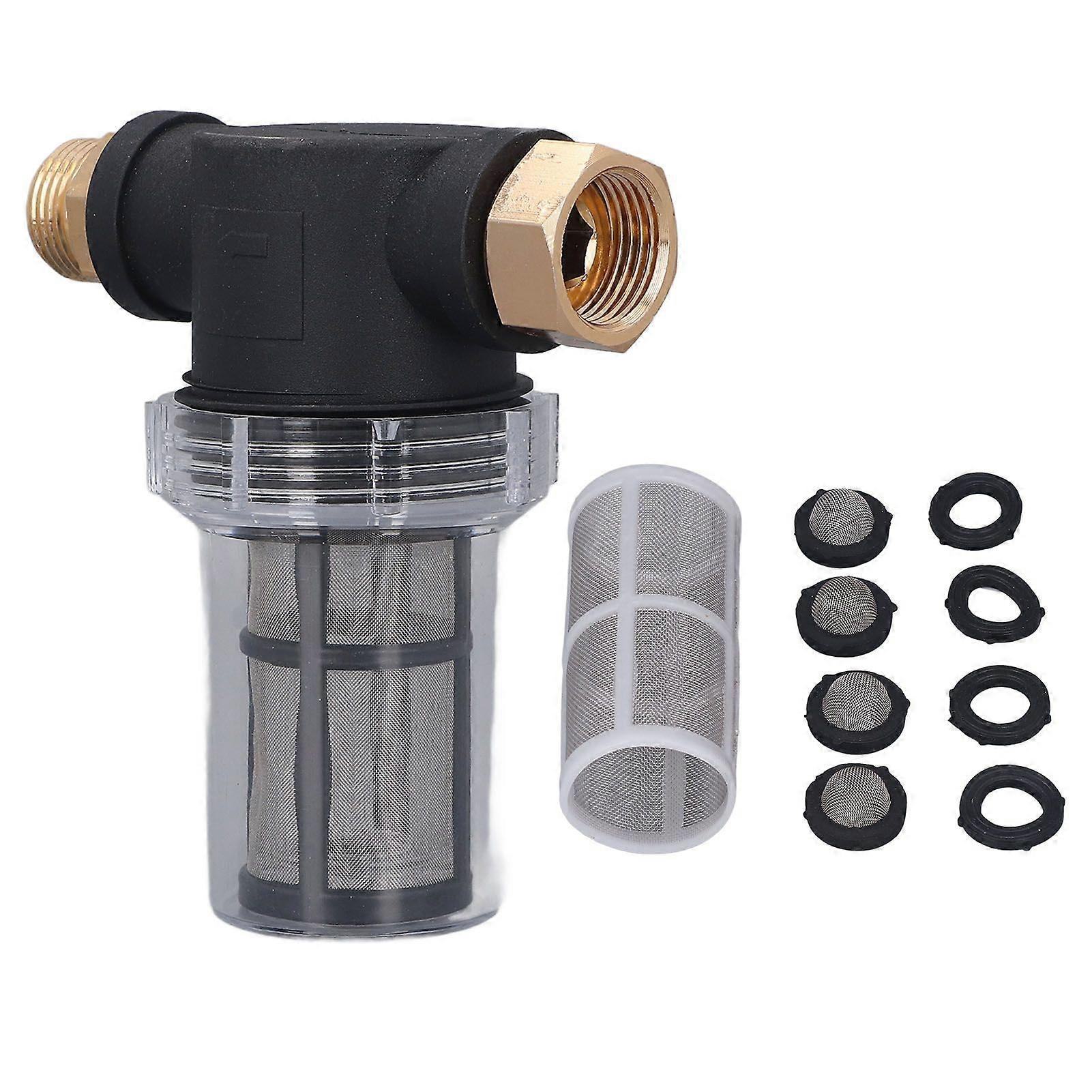 Høytrykksspyler slangefilter, inline sedimentfilter, forfilter for hele huset