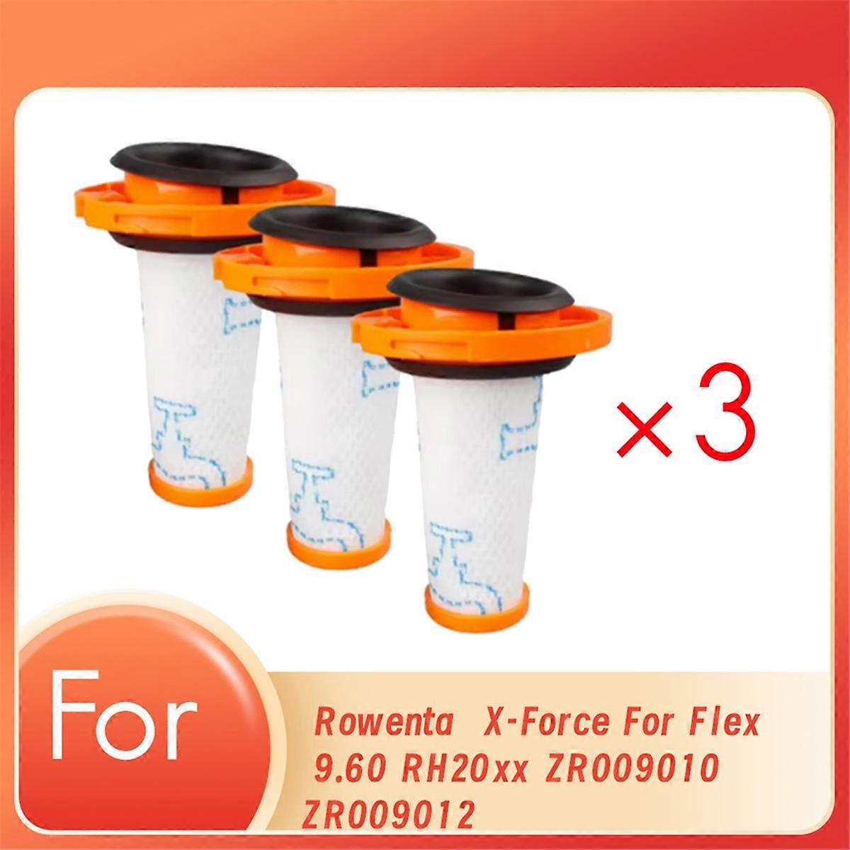3 Pcs Pre Filters for X-FORCE FLEX 9.60 RH20xx ZR009010 ZR009012 Cordless Vacuum Cleaner Washable Reusable