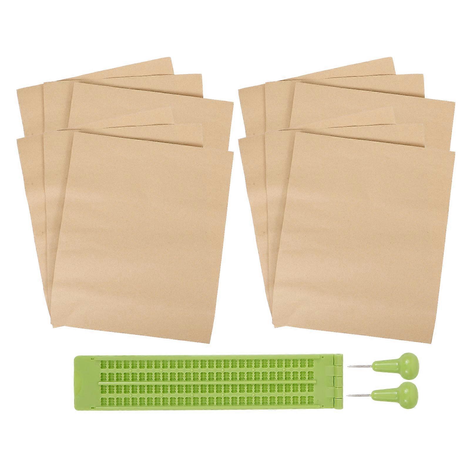 Braille Writing Plate Plastic for Blind Aid 5Sets Braille Writing Kit