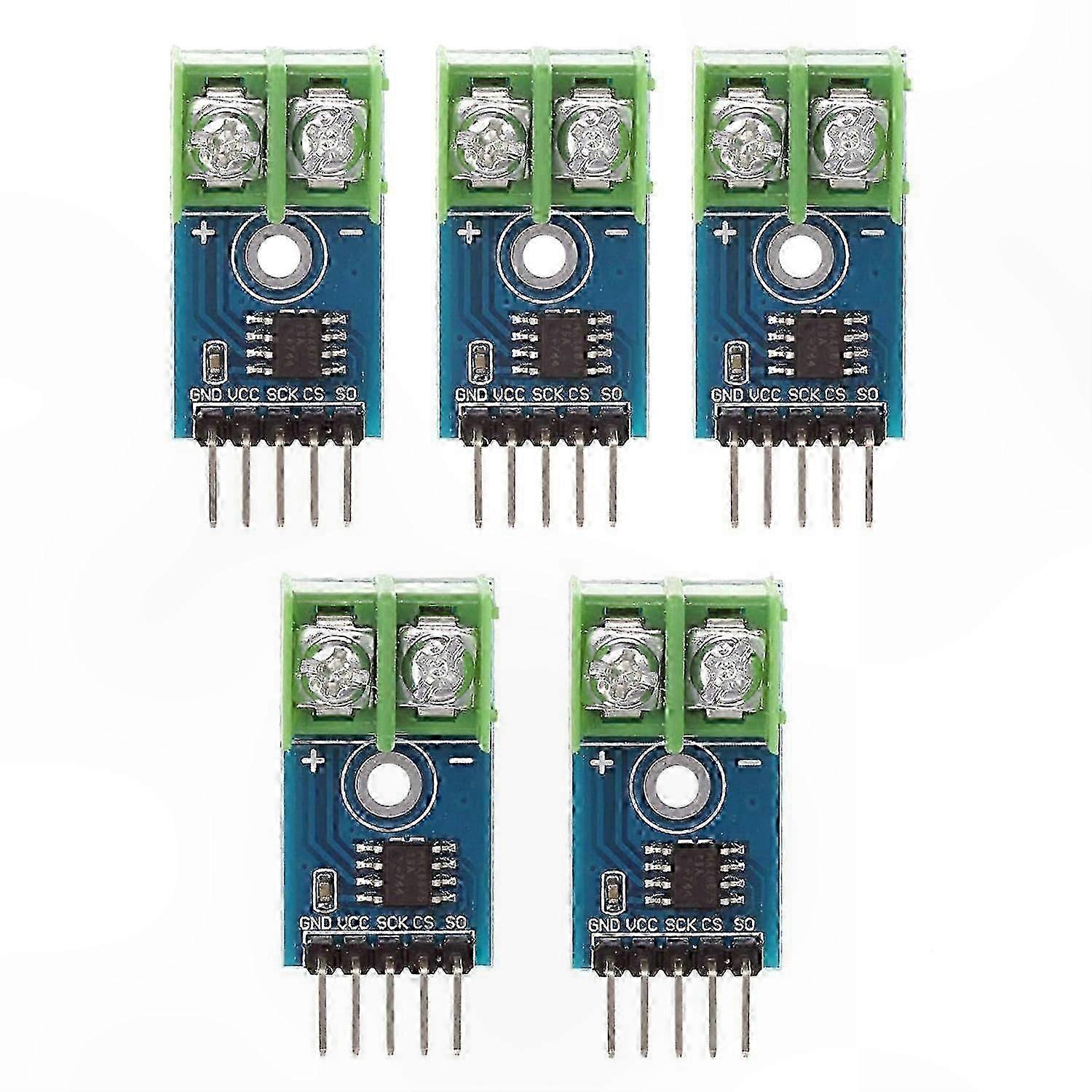 5-Pack K-Type Thermocouple Sensor Module for Raspberry Pi and Arduino Projects