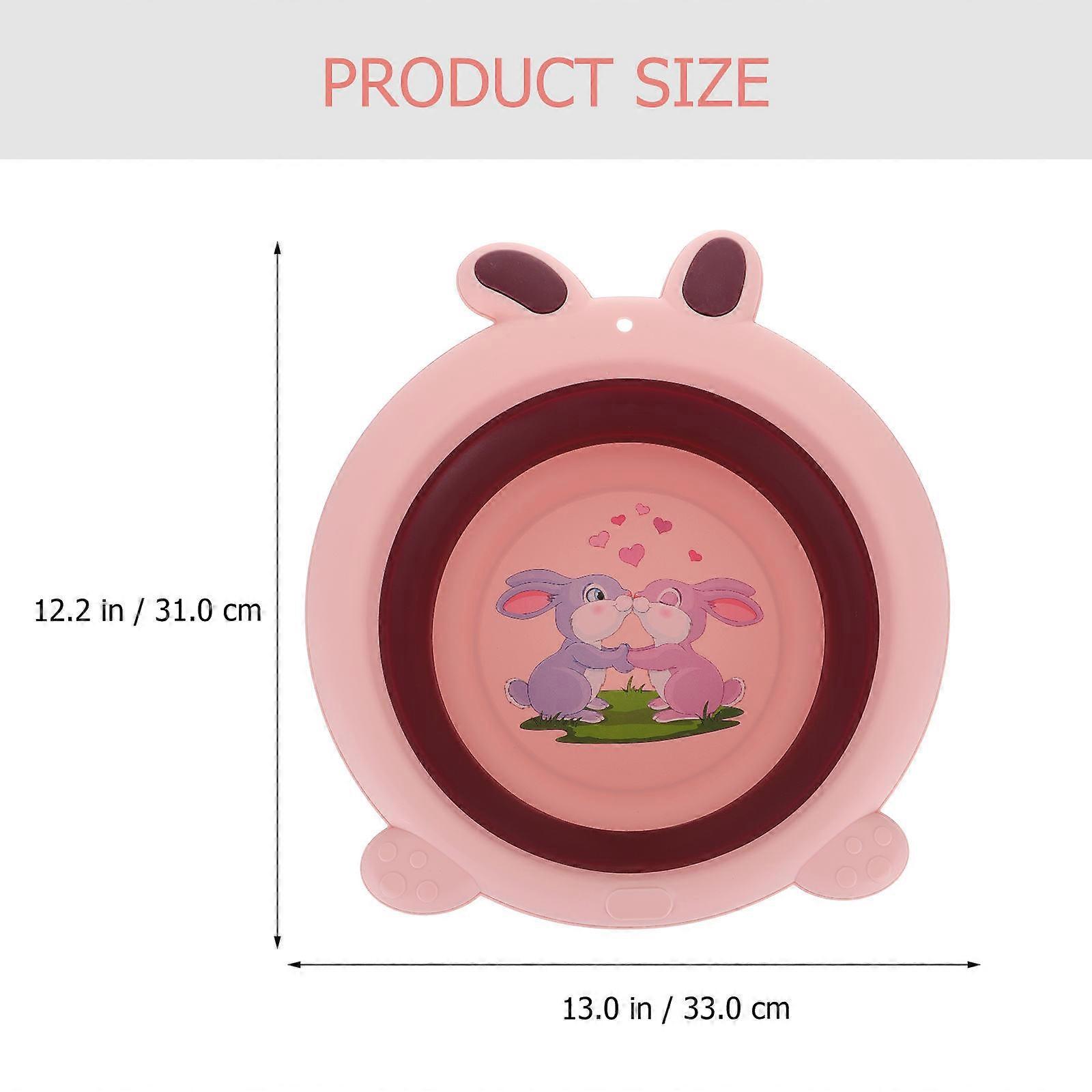 Plastic Washbasin Portable Baby Wash Basin for Home Travel Use Pink Tpe Pp Material Washing 1Set