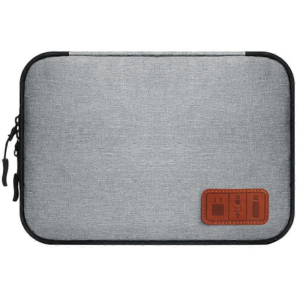 Travel Electronic Organizer Case for Office and School Use Grey Polyester Device Organization 1Pack
