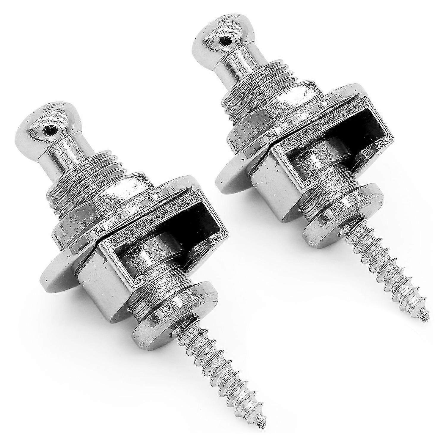 Premium Guitar Strap Locks and Buttons Security Quick Release Straplocks Strap Retainer System Nicke